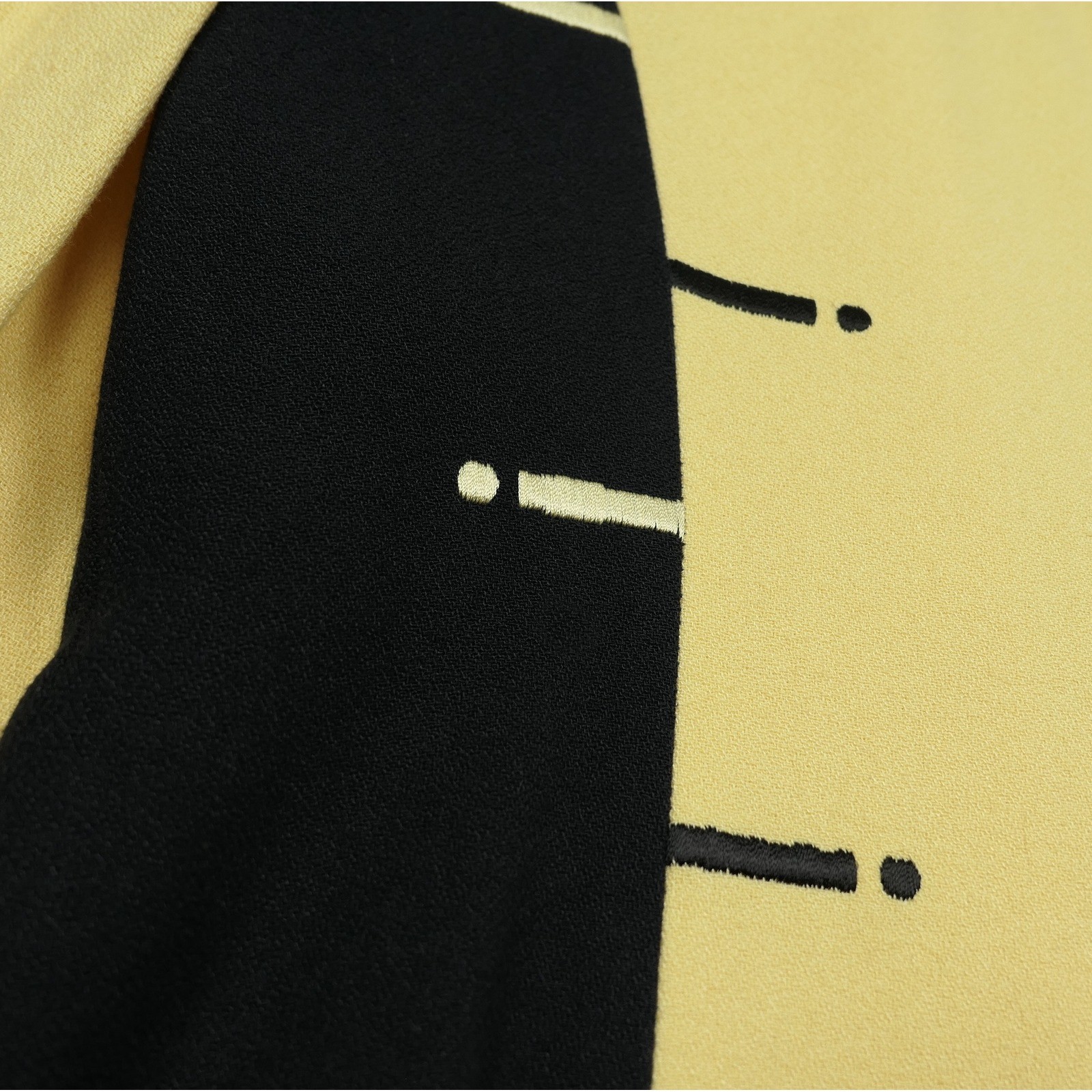 VTG Criscione x Cache Yellow Crepe Colorblock Power Blazer Women M Oversized 80s