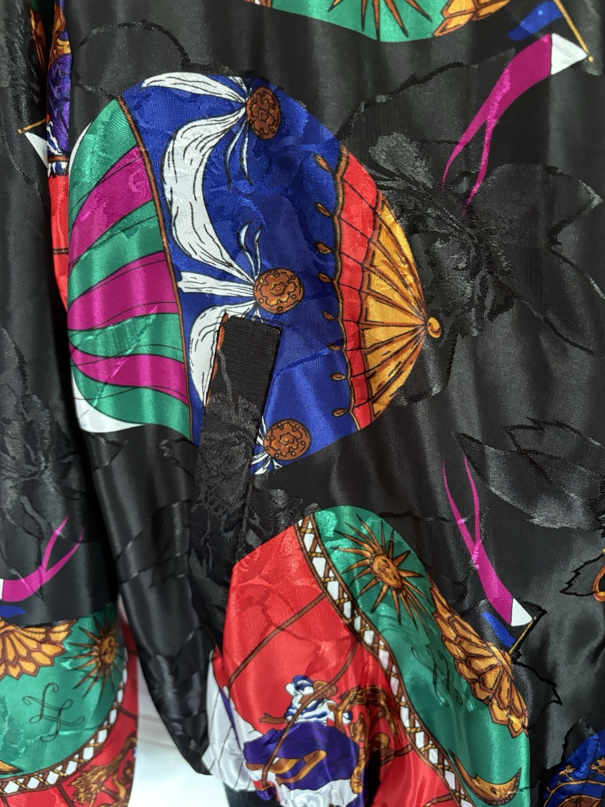 Vintage 80 90 Hot Air Balloon Jacket Coat Newport Beach Colorful Jazzy Artsy EUC