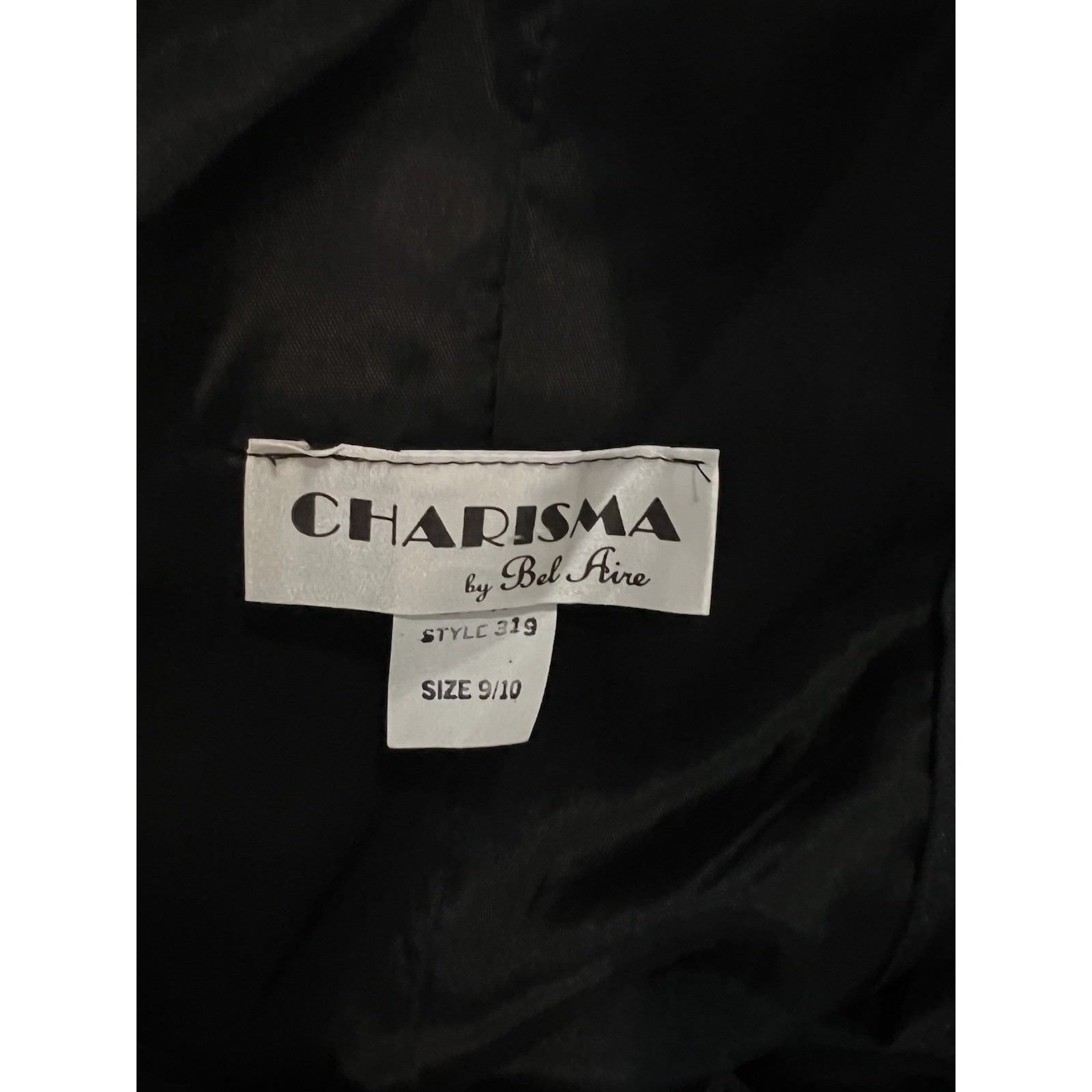 Vintage 80’s Charisma By Bel Air Womens Dress Black White Formal Bow Satin 9/10