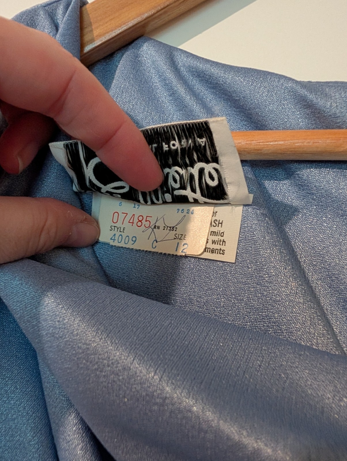 Vintage Miss Elliette Blue Chiffon Dress size 12