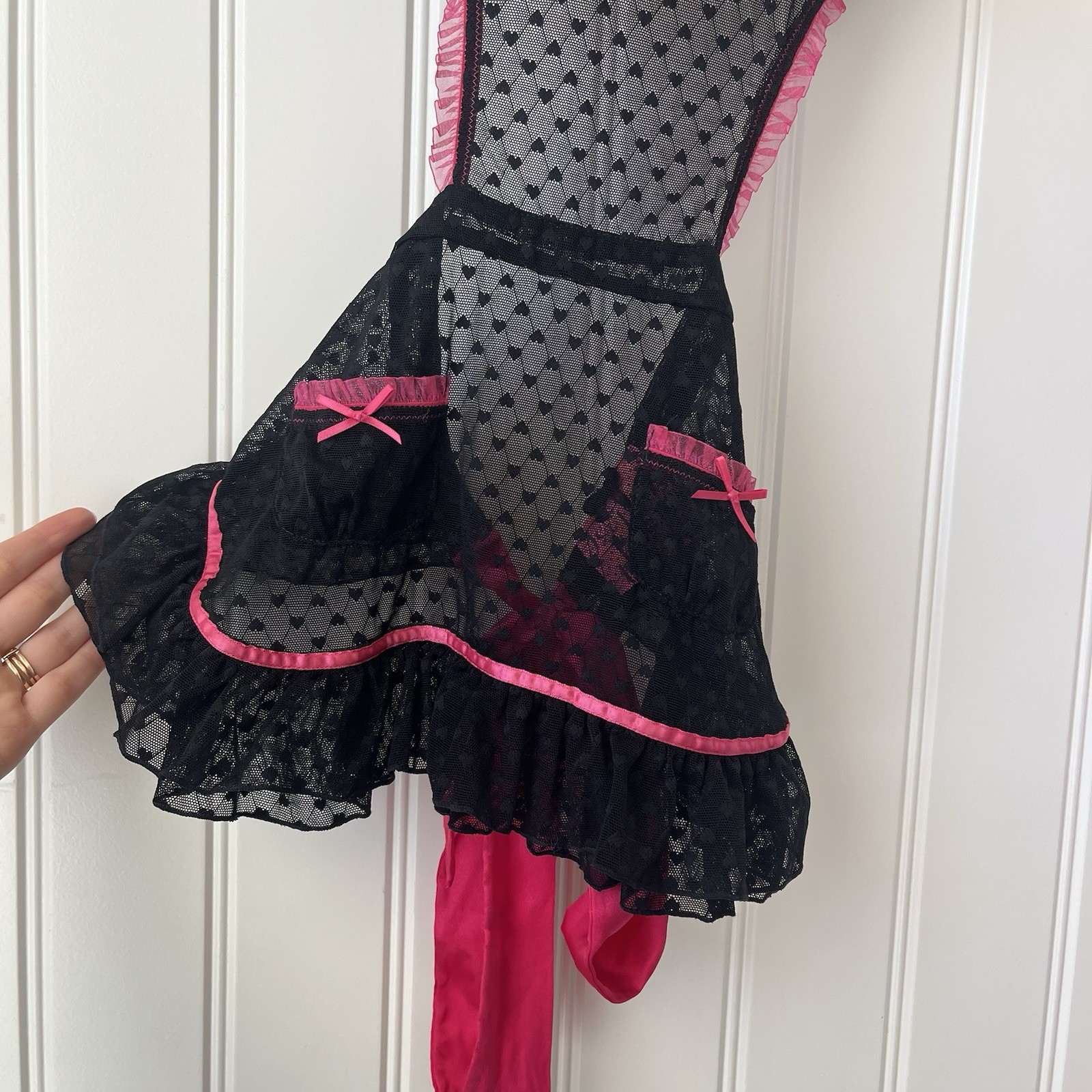 Vintage Y2K Victoria’s Secret Sexy Little Things Maid Apron Lingerie 34 C Lace