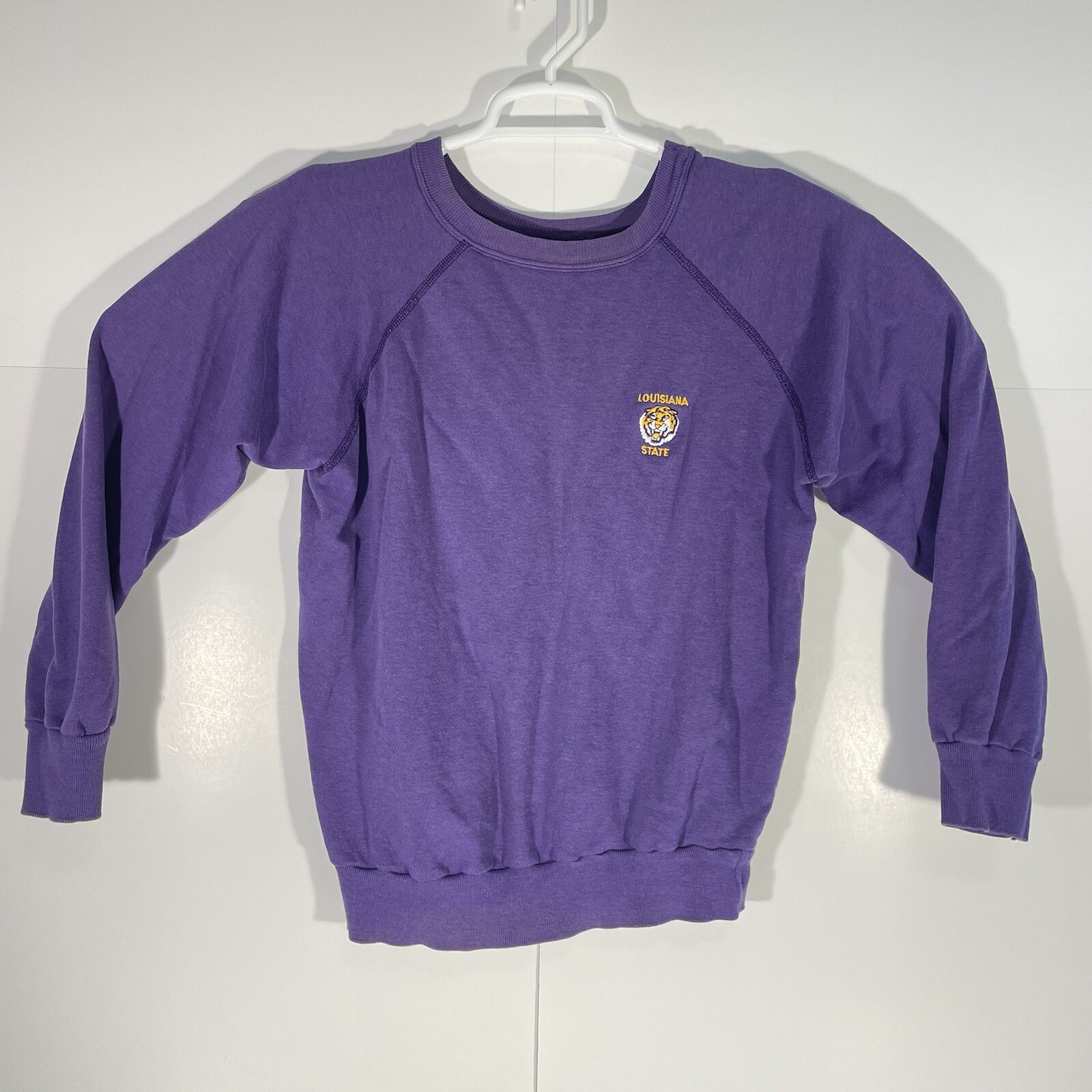 Vtg 80s Champion Louisiana State LSU Tigers Crewneck Sweatshirt Purple USA Made