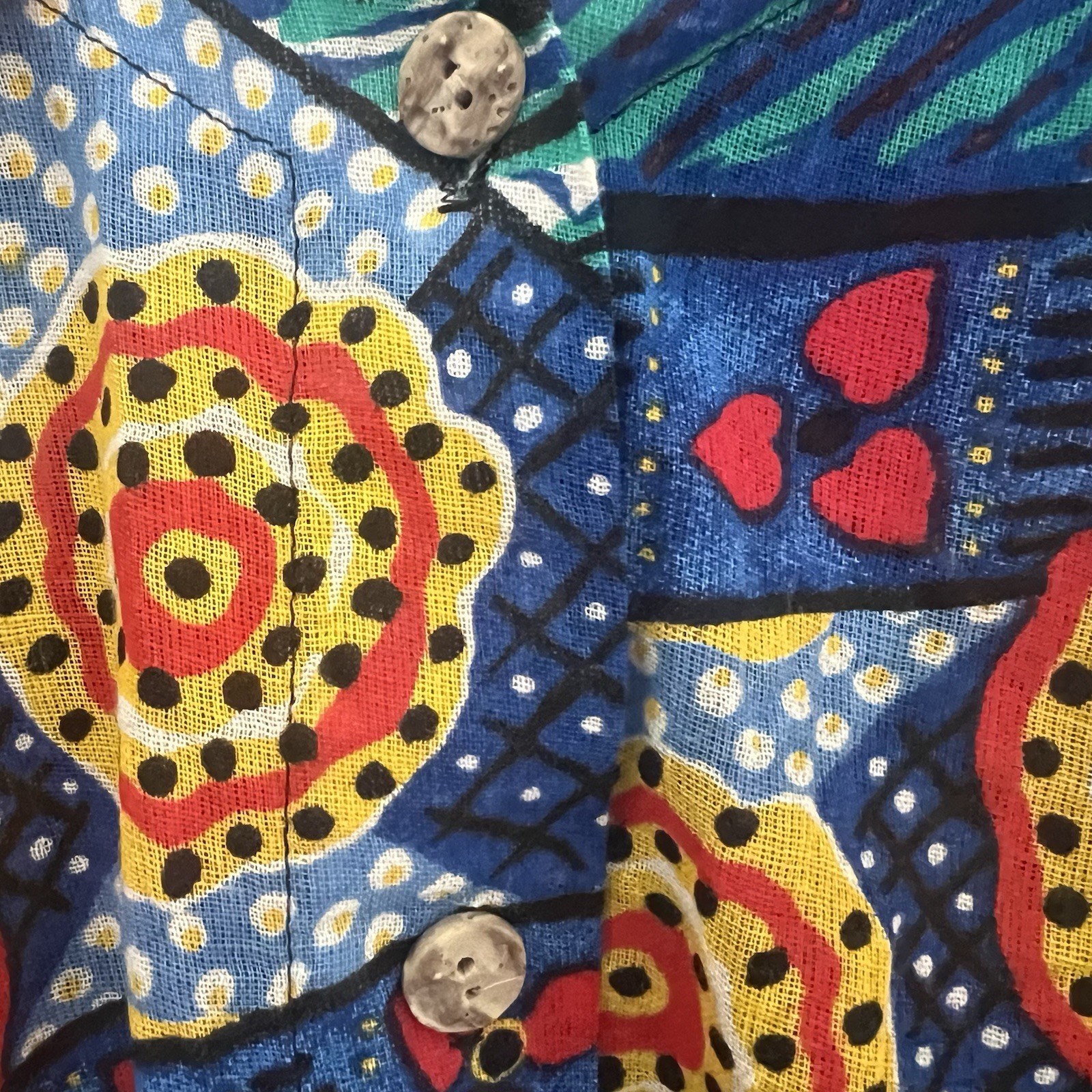 VTG 80s/90 Copy Cats Abstract Oversized Dopamine Shirt Made In USA Paper Tag 31″