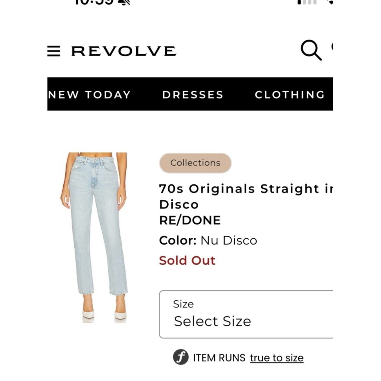 Re/Done 70s Original Straight color: Nu Disco High-Rise Straight Jeans