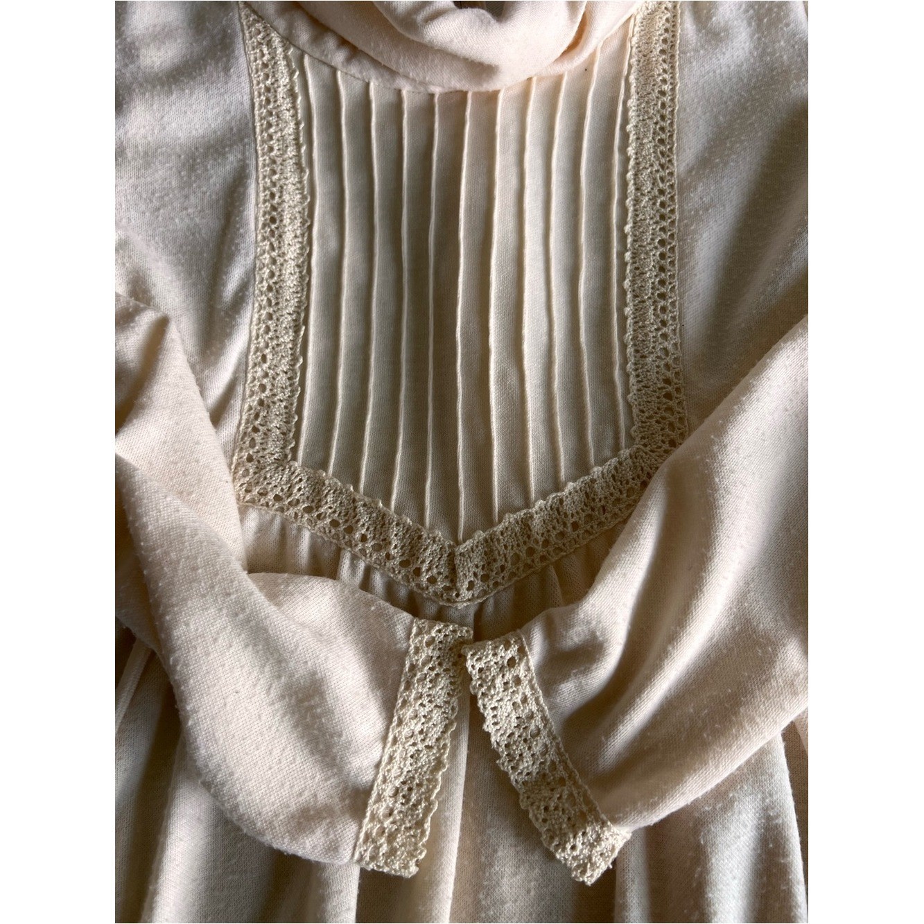 VTG TRIVIA by Charm of Hollywood Ivory Prairie Cottagecore Dress Lace 9/10 Boho