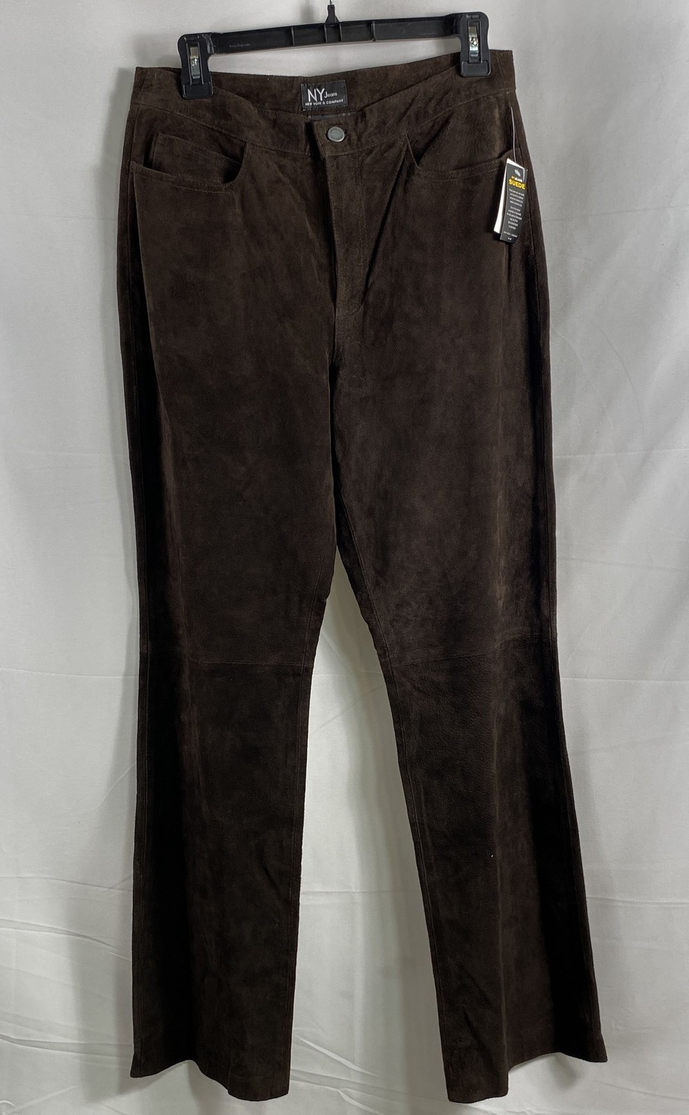 Vintage New York & Company NY Jeans Women’s Brown Suede Leather Pants NWT Sz 8