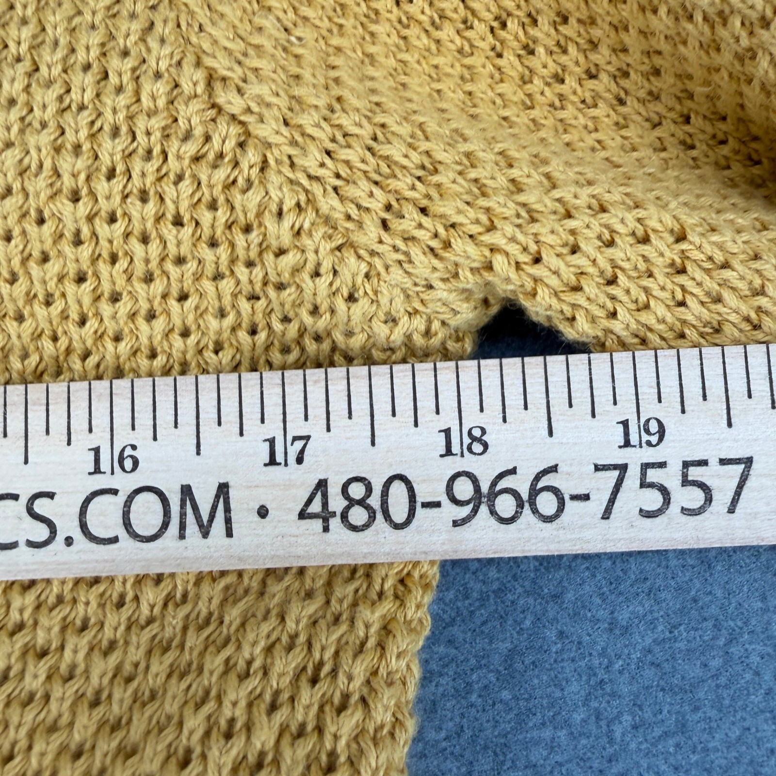 Sheridan Square Vintage Mustard Yellow Scalloped Cardigan Medium Deadstock Puff