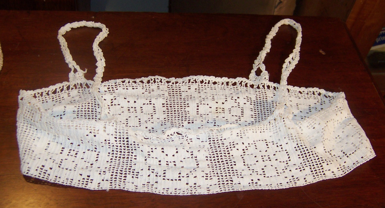 1) Antique/1910-20’s White Linen Corset Cover TOP-Lingerie YOKE/ No Bodice-Body