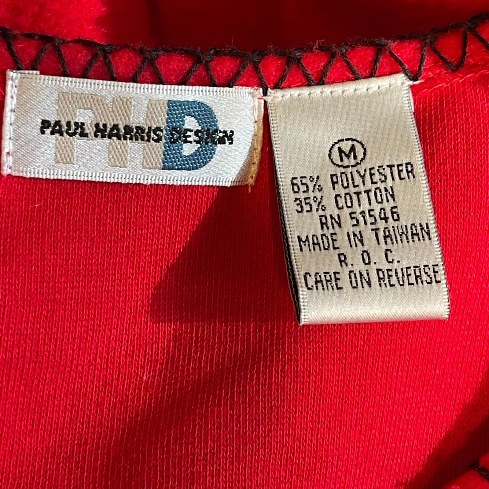 Paul Harris Design Christmas Button Up Sweater Vintage 90s Medium Embroidered