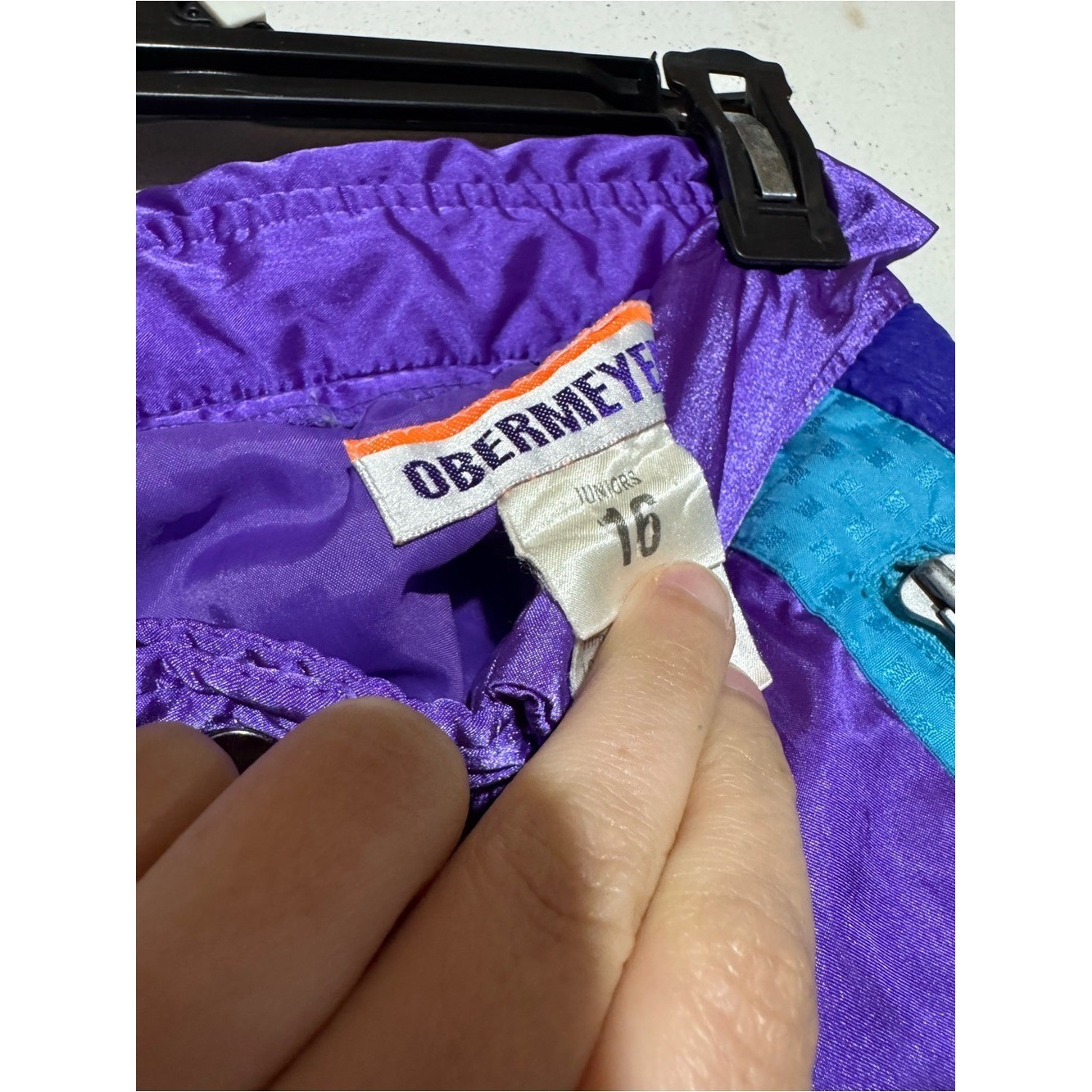 Overmeyer Vintage Retro Ski Snow Pants Women Size Small Metallic Purple 80s