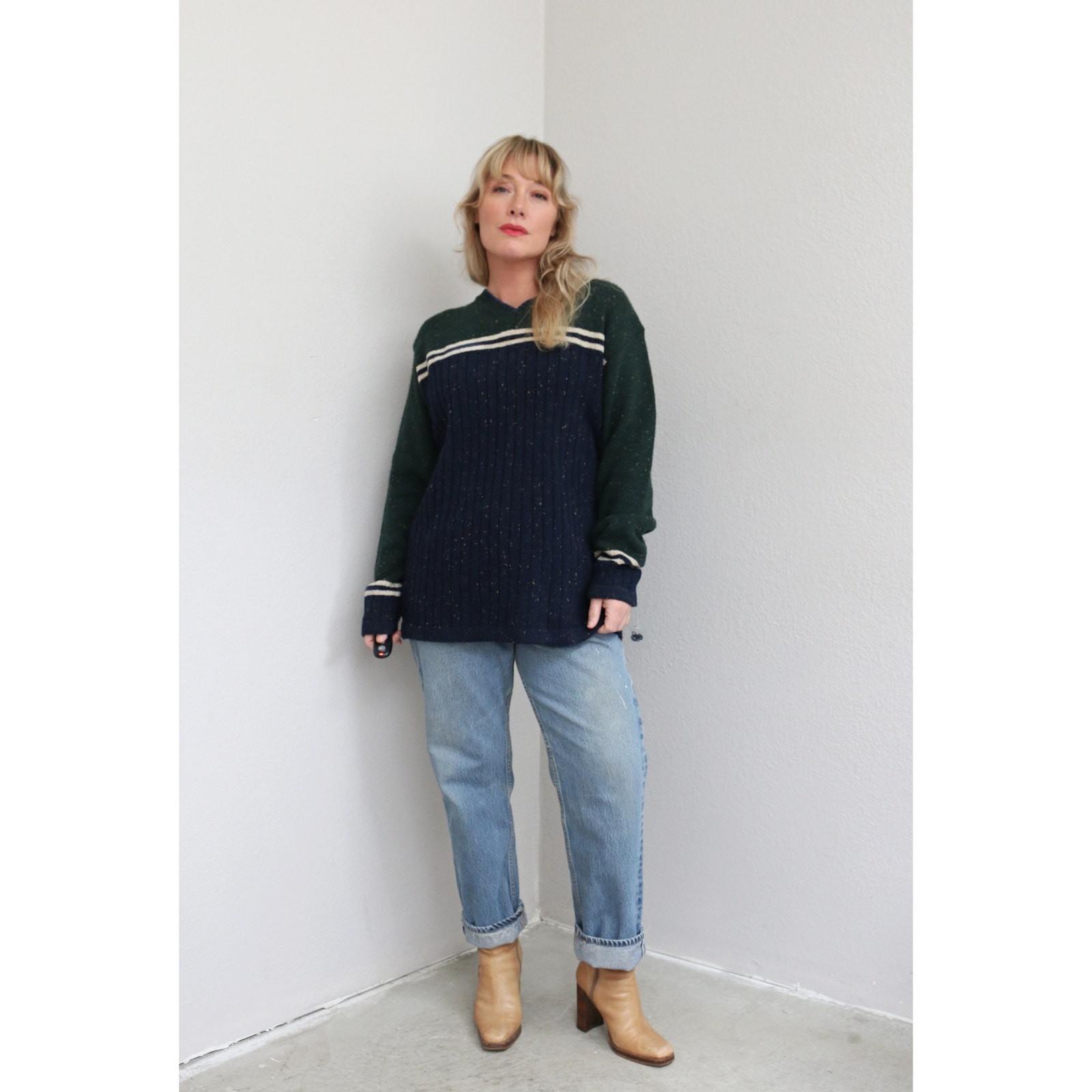 0’s Deadstock Vintage North West Blue Sweater ~ Women’s MD LG XL ~ Preppy Fit