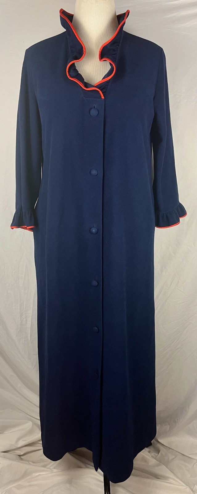 VINTAGE JC PENNY ROBE MADE IN USA POCKETS LONG SLEEVE LARGE/X-LARGE
