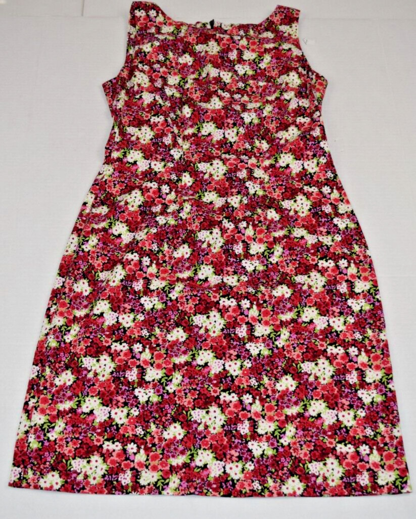 Vintage Mini Dress CDC Size S/M 90s Black Cherry Red White Green Floral Cotton