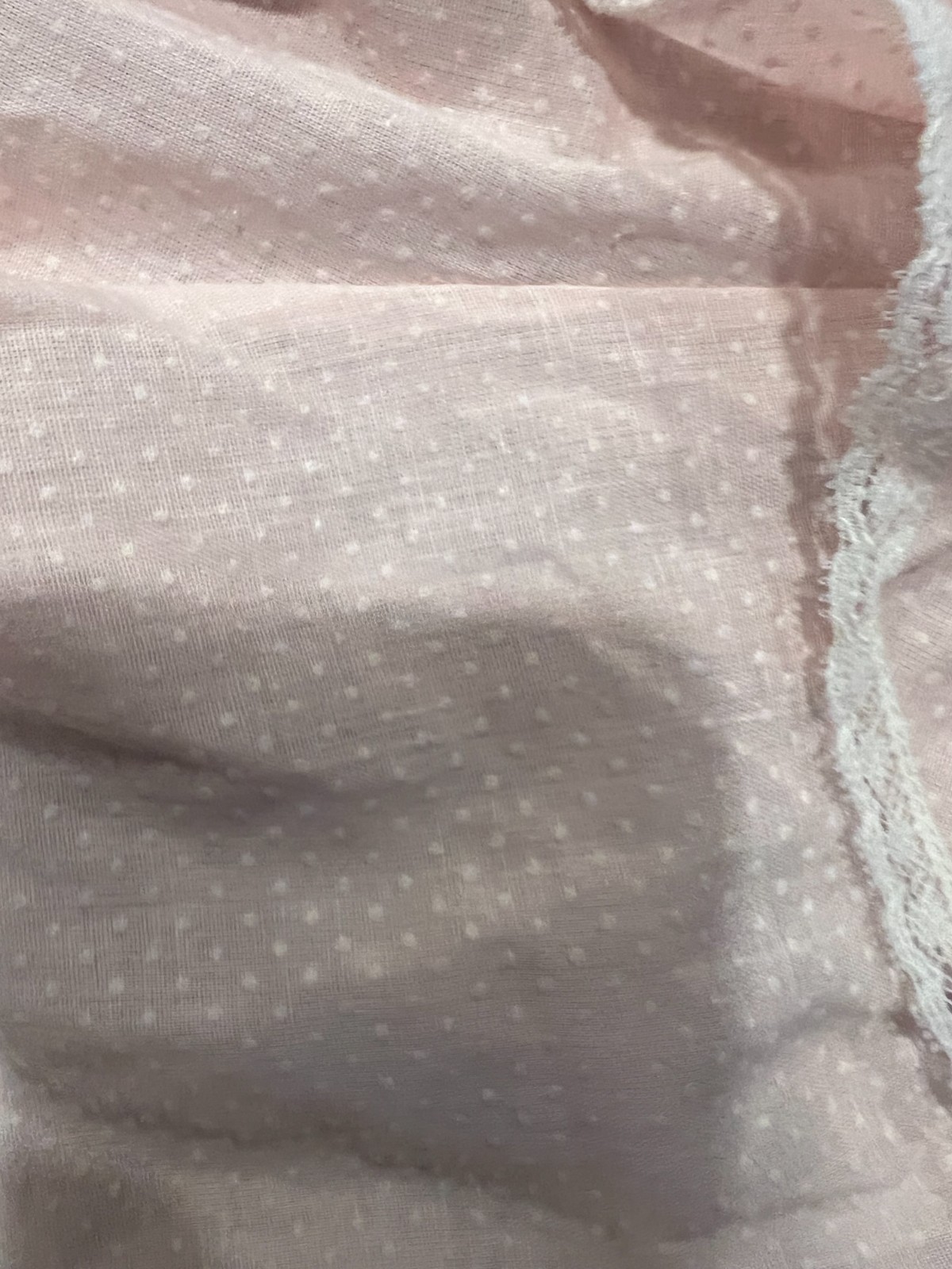 Sears Famous Bodies Short Vintage Nightgown- X-Small Adult – Pink Swiss Dot