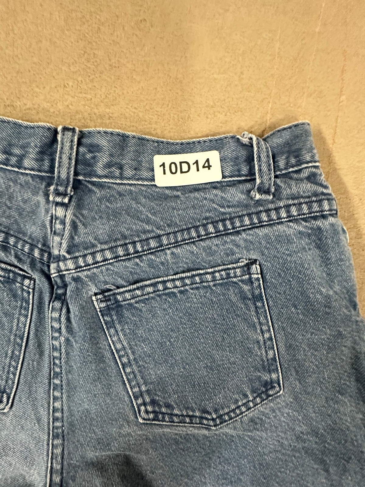 Vtg Denim Republic Jean Shorts Juniors 13/14 High Rise Mom Cut Off Fray USA MADE