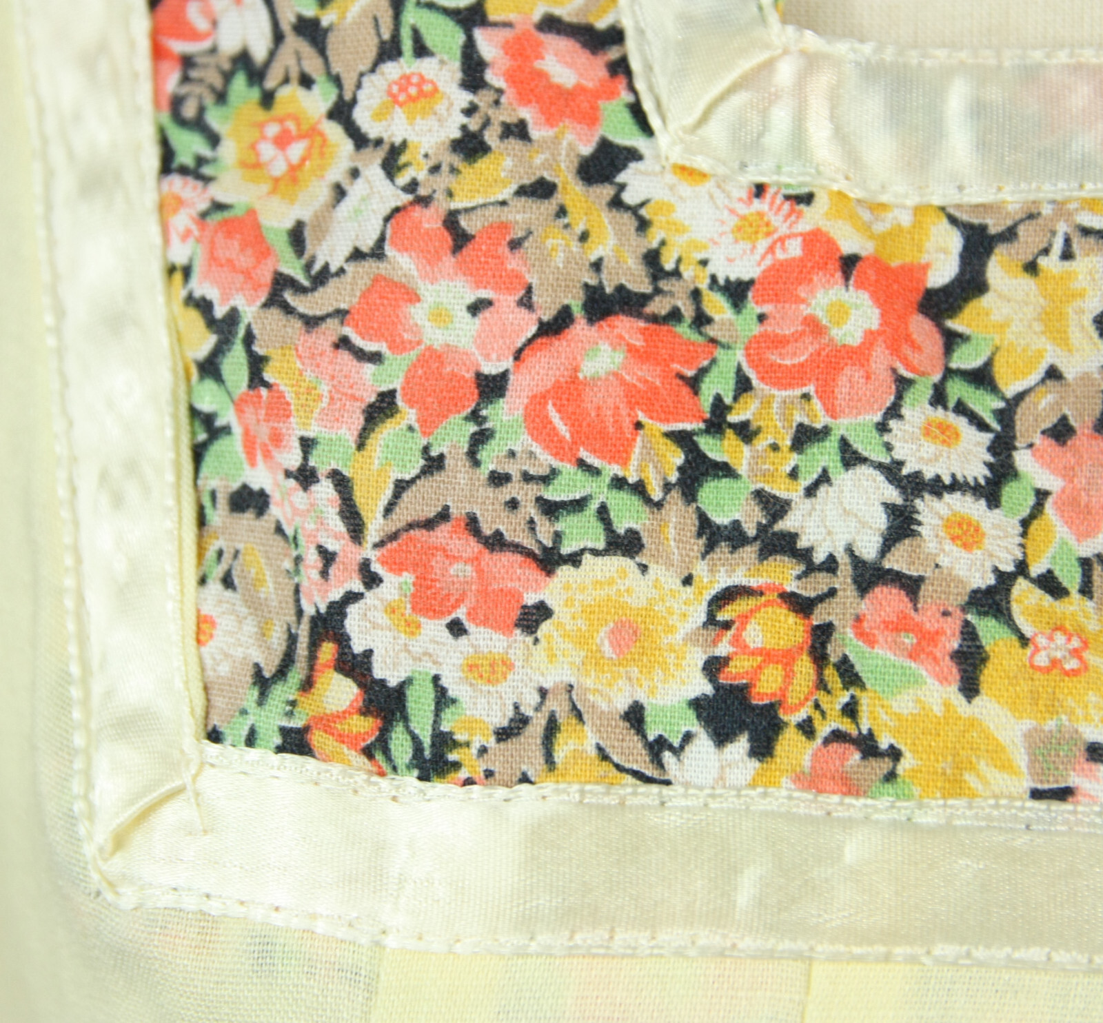 Vintage Paper Moon Yellow Country Floral Prairie Boho Hippie Dress 5 1990s