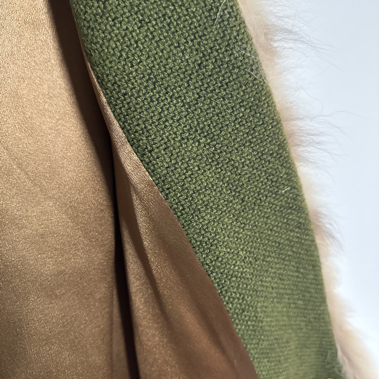 Vintage NEIMAN MARCUS Hunter Green Wool/Fur Collar Coat Lined Women’s