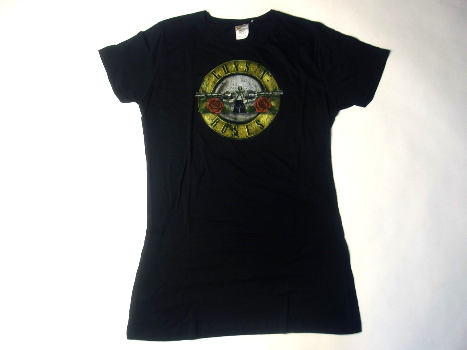 🎸 Vintage Guns N’ Roses Women’s Distressed Bullet Logo T-Shirt XXL 2008 NOS 🏴‍