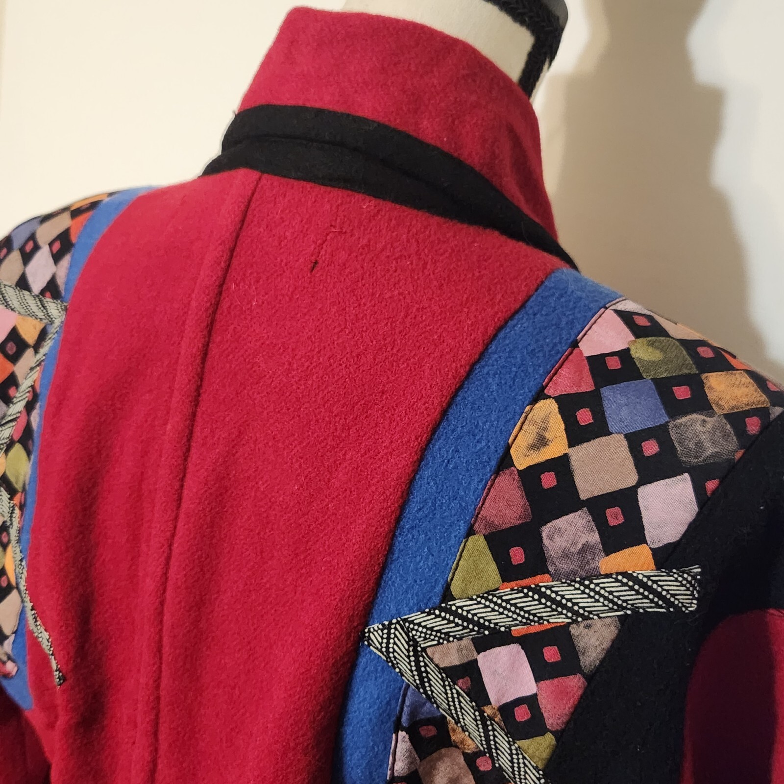 Vintage Canvasbacks Lutton & Horsfield Wool Retro Patchwork Jacket SZ S/M