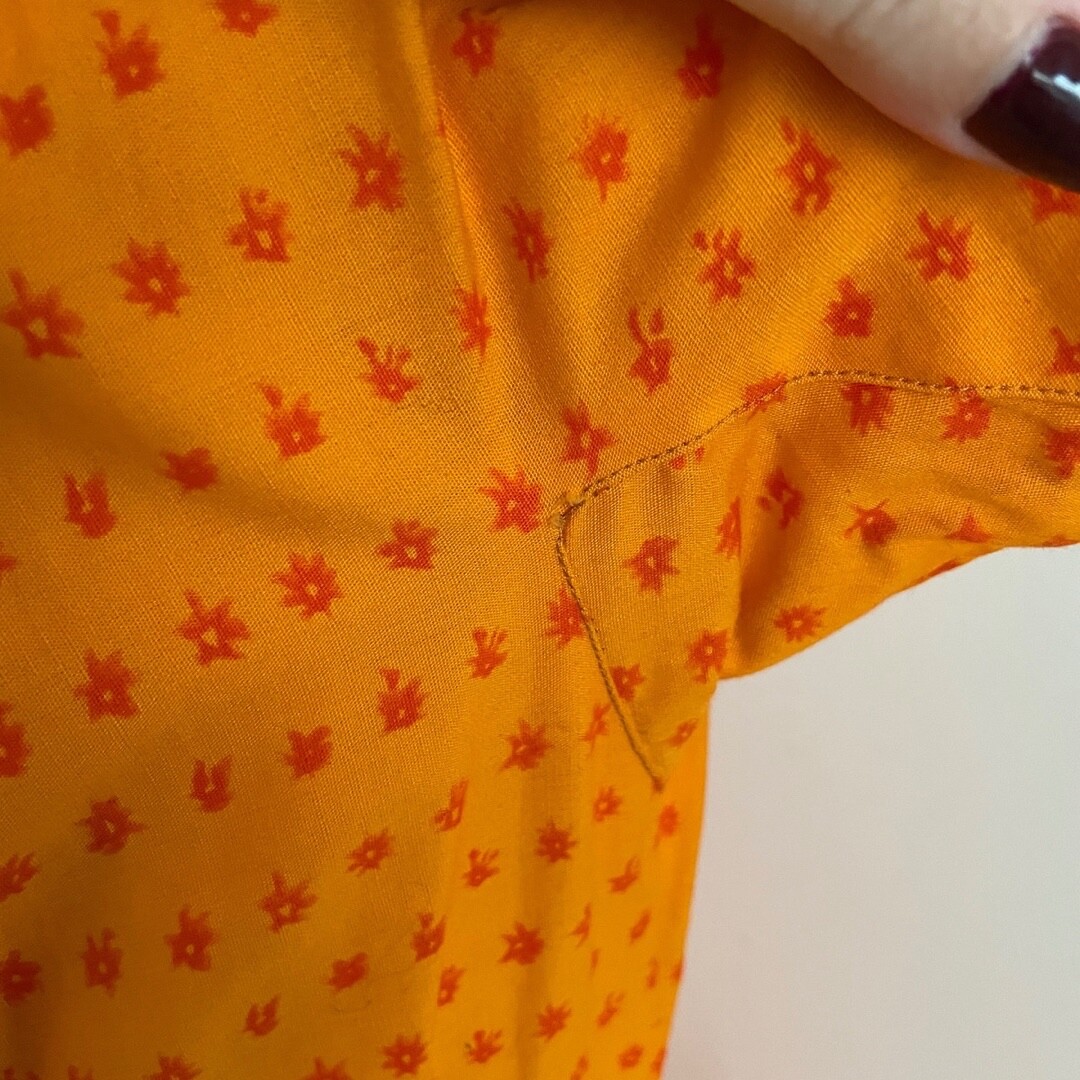 Vintage 50s 60s Orange Dress Mr. Mort Shift Wiggle Bombshell Hourglass AS IS