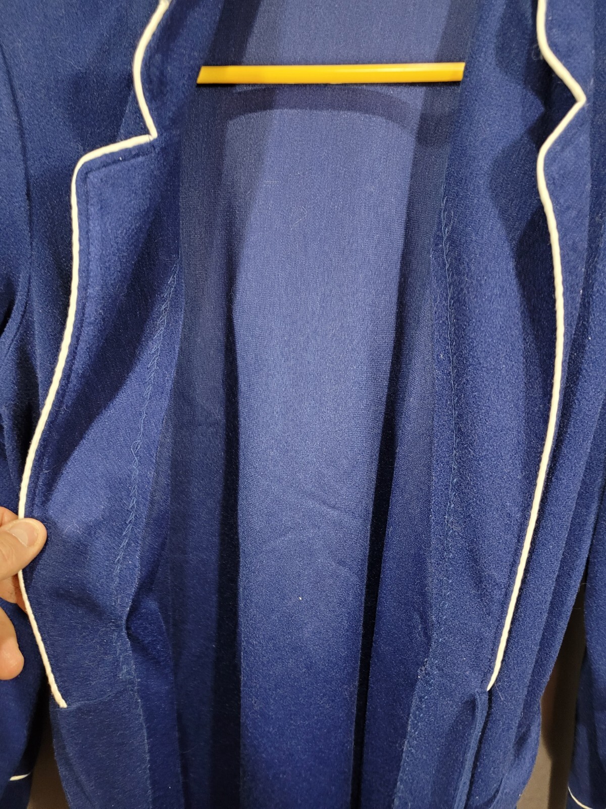 Vtg Famous Bodies Lounge Bath Robe blue Color Chest 34″ Shoulder 32″ Made USA