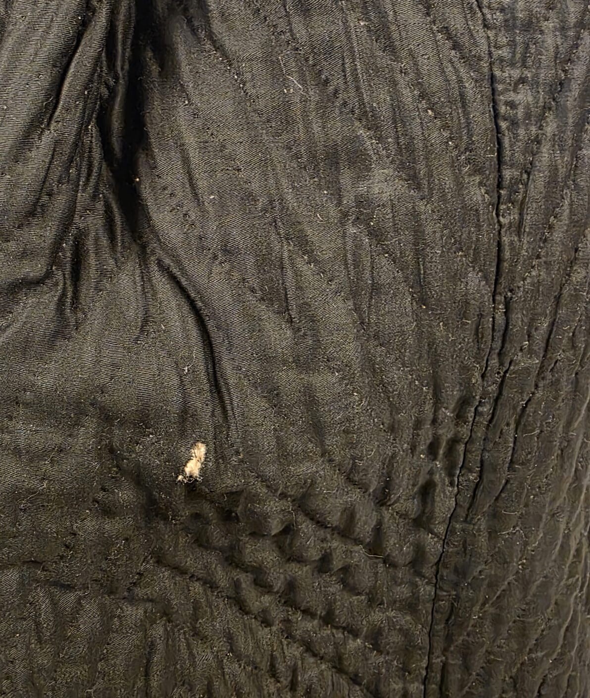 VICTORIAN 19TH C HAND QUILTED POLISHED COTTON PETTICOAT