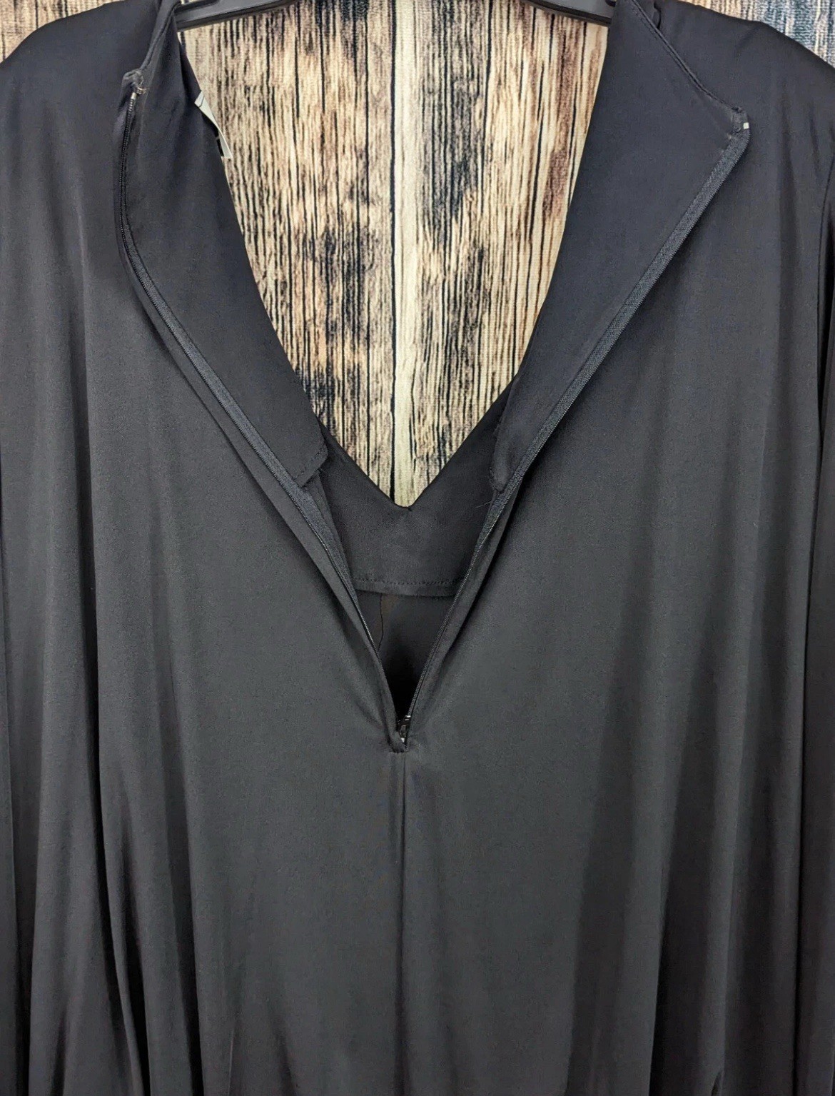Vintage 70s 80s Claralura Originals Dress Black Beaded Draped Cocktail PLUS SIZE