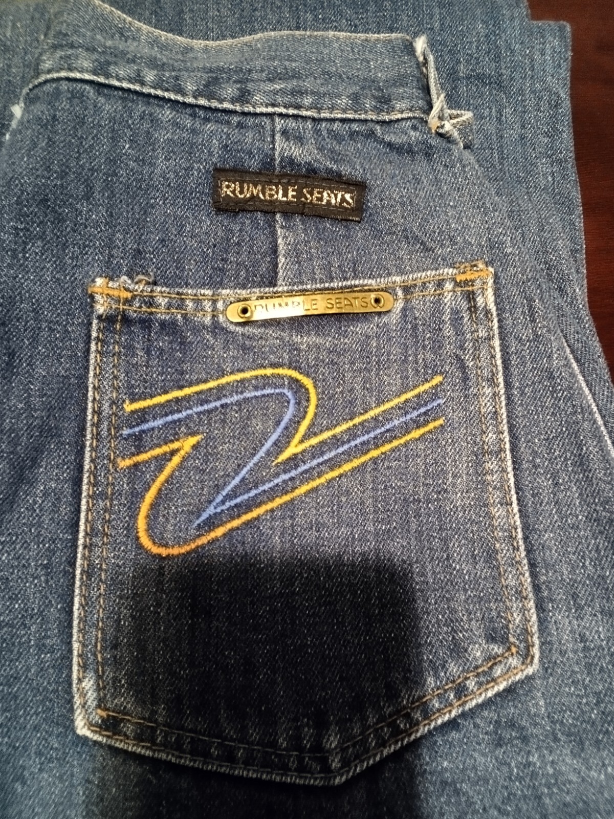 VINTAGE RUMBLE SEATS JEANS—-VERY GOOD CONDITION SEE PICS!!
