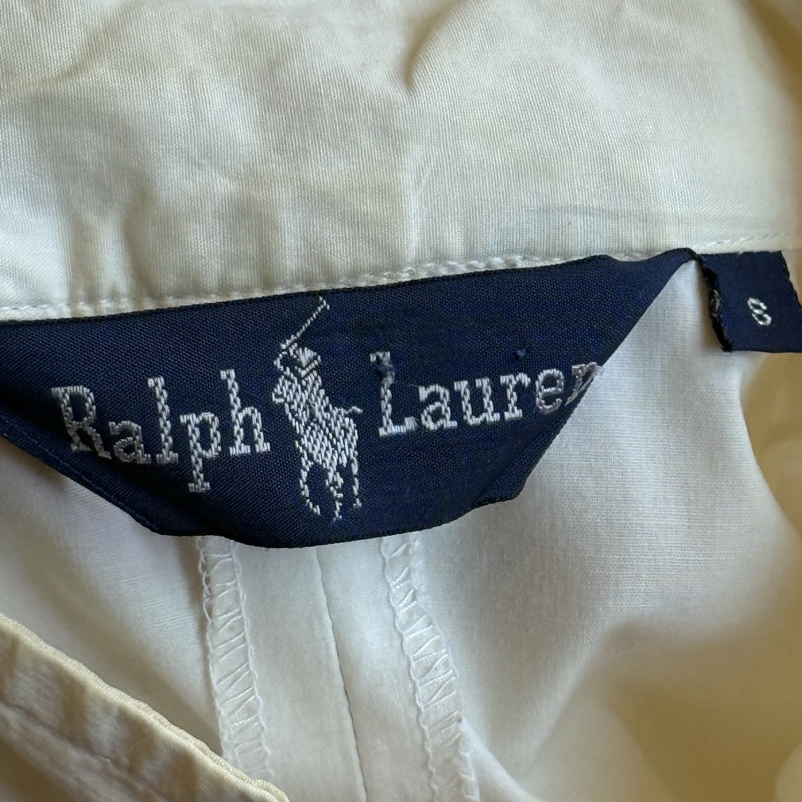 Vintage Ralph Lauren 1993 Tennis Jacket Women’s Sz 8 90s White RARE Sports Zip