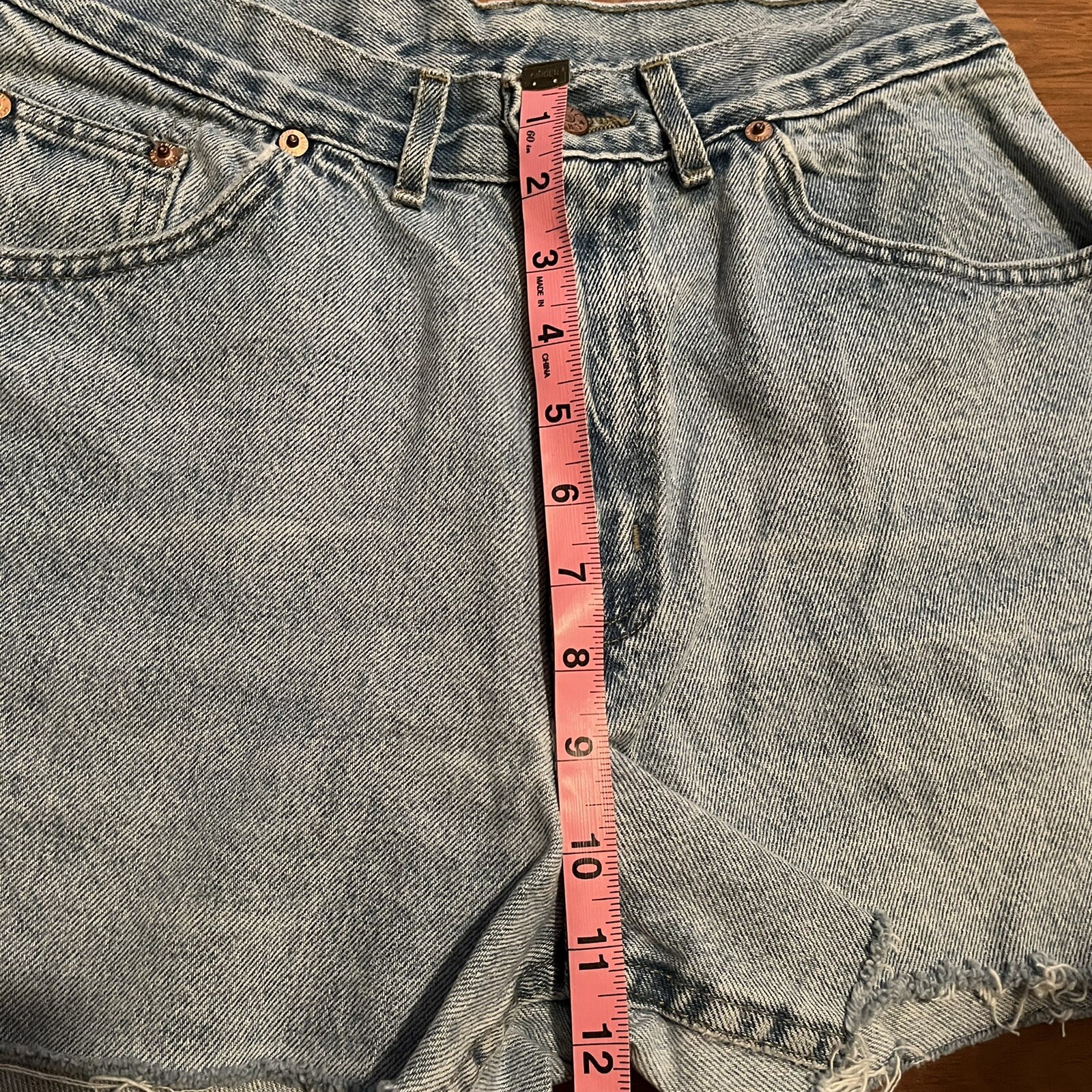Vintage Chic Jeans Light High Waisted Shorts Denim Y2K 26” Waist