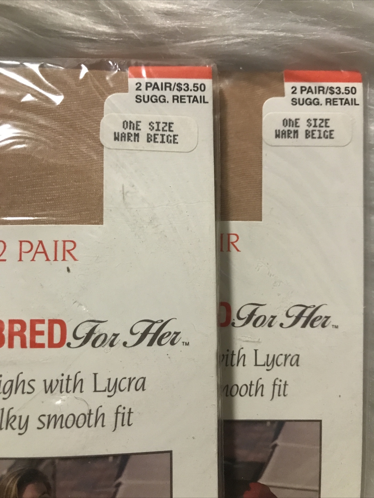 Vintage Thorobred For Her Warm Beige Nylon Knee Highs 4 Pairs New 20 Denier