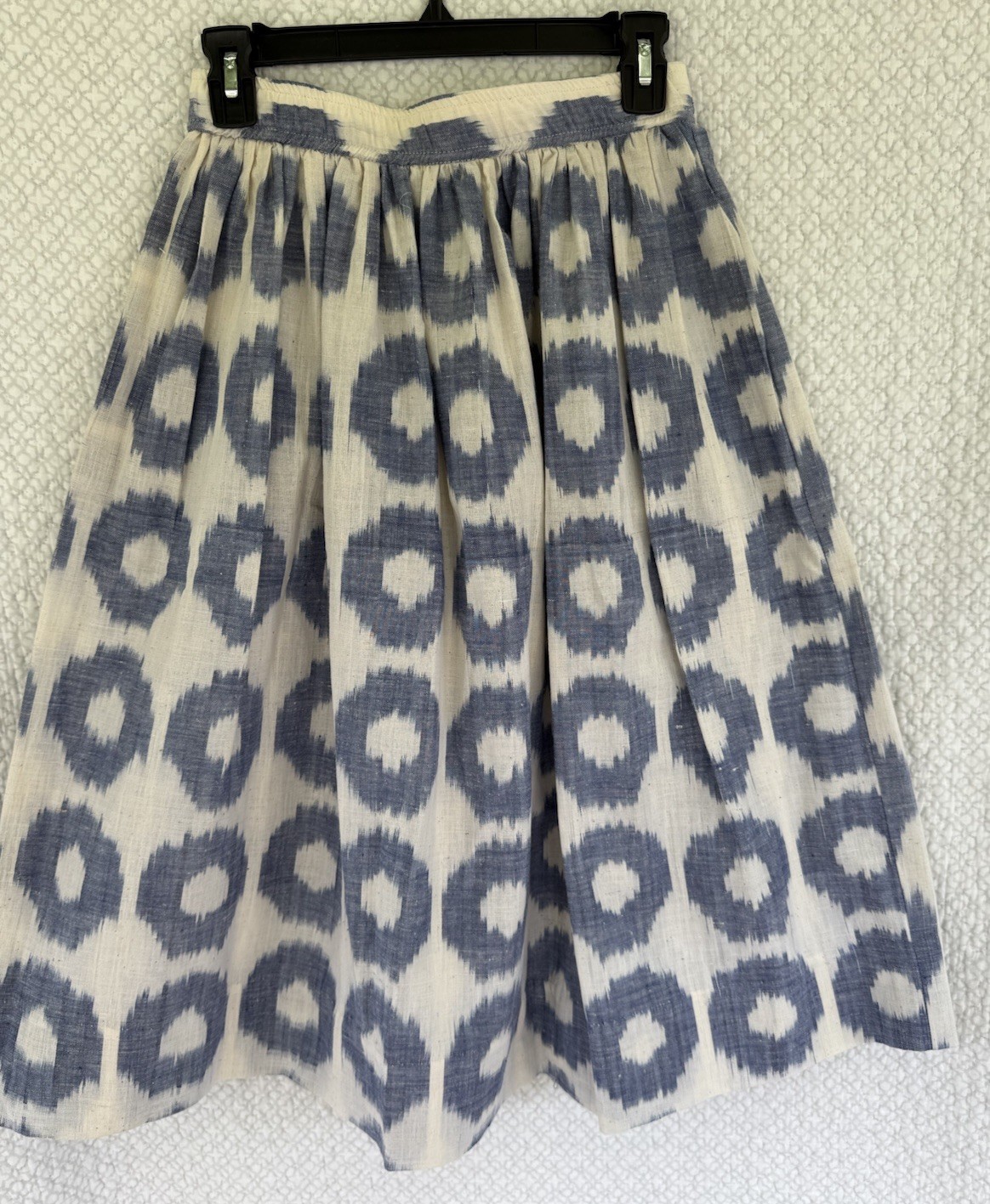 Vintage Century Boston USA Skirt Blue And Cream Aline Circle Pattern Size 10
