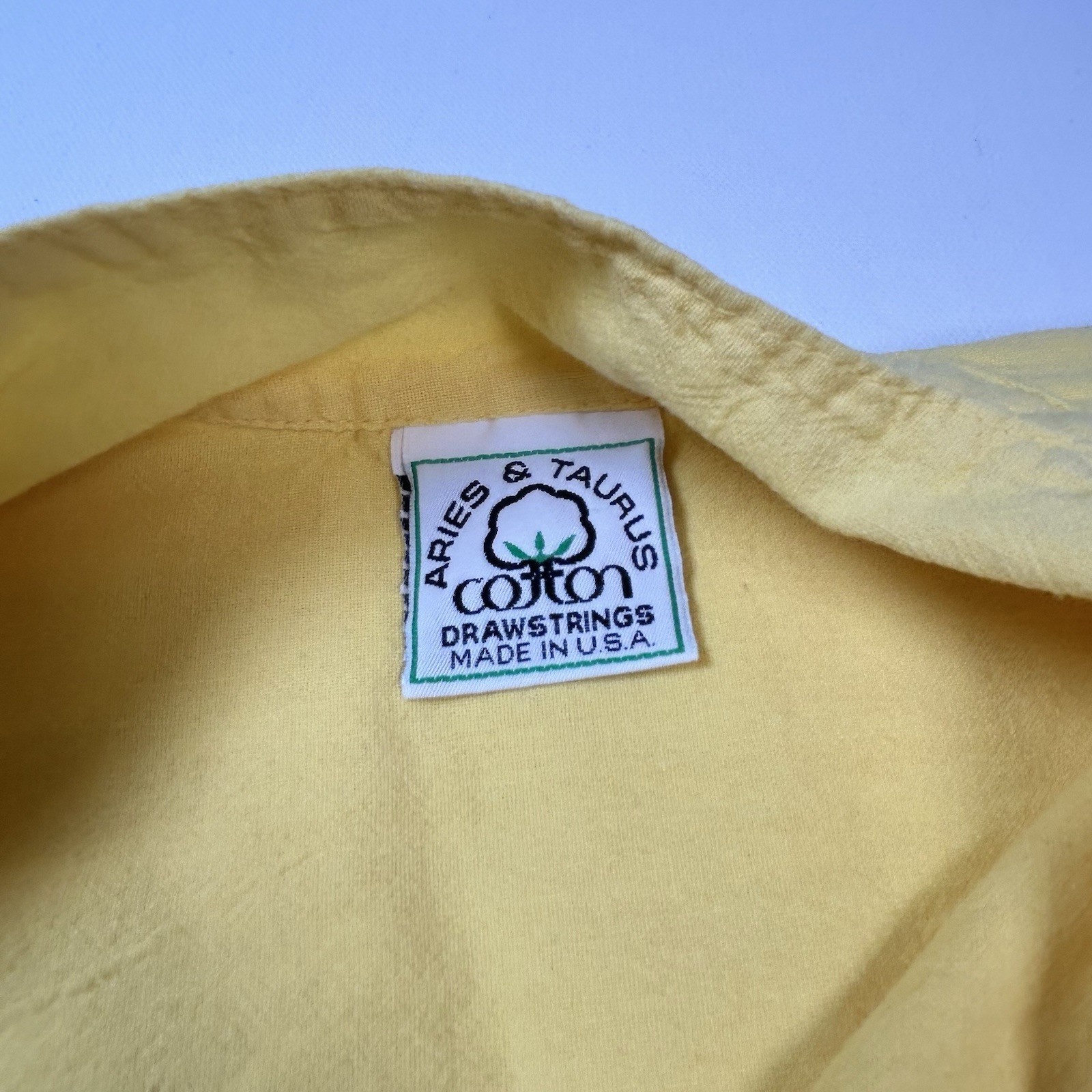 Vintage 80’s Bright Yellow Cotton Tie Front Shirt Blouse Aries & Taurus size M/L