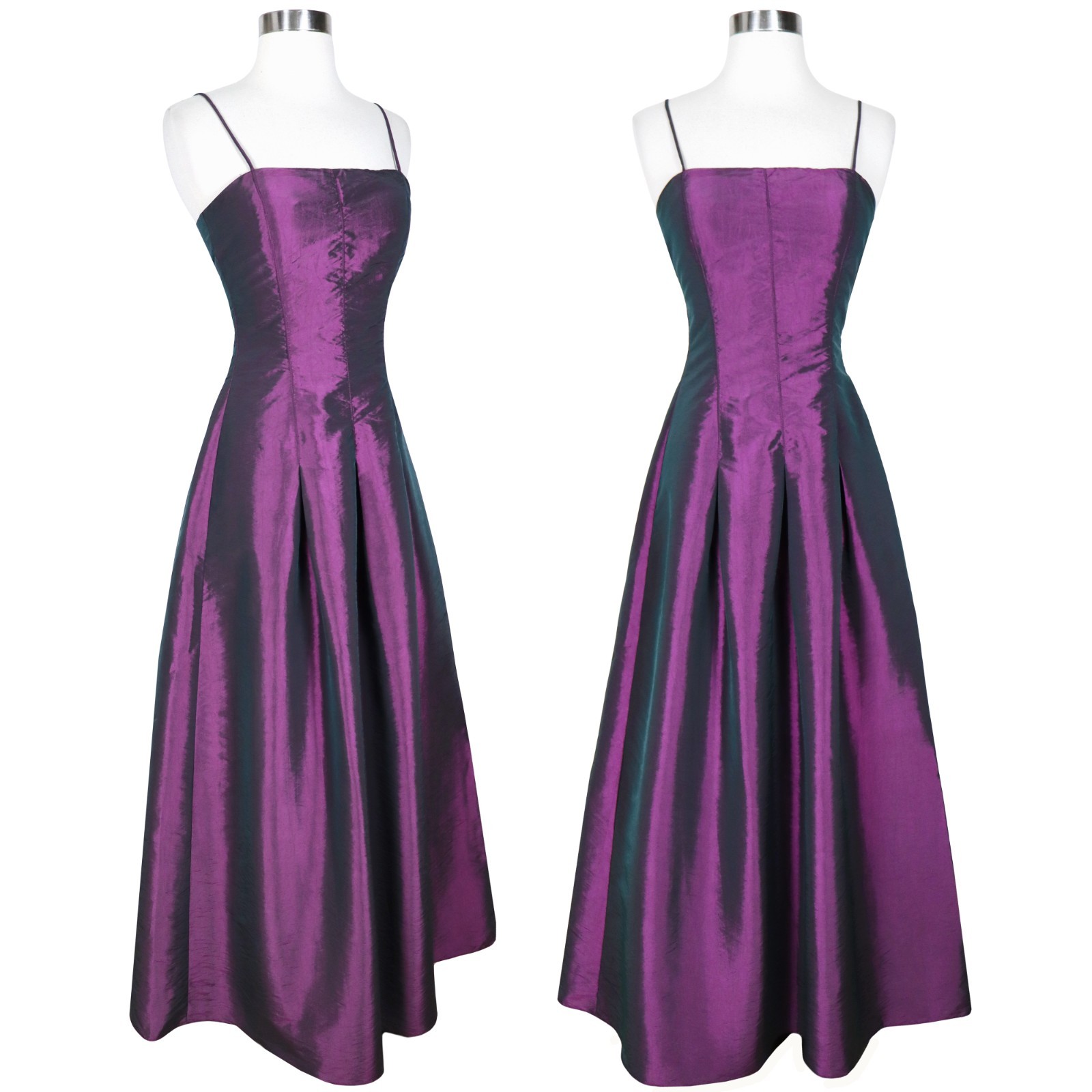 Vintage 90s Purple Spaghetti Straps Grunge Maxi Prom Gown Party Dress XXS XS