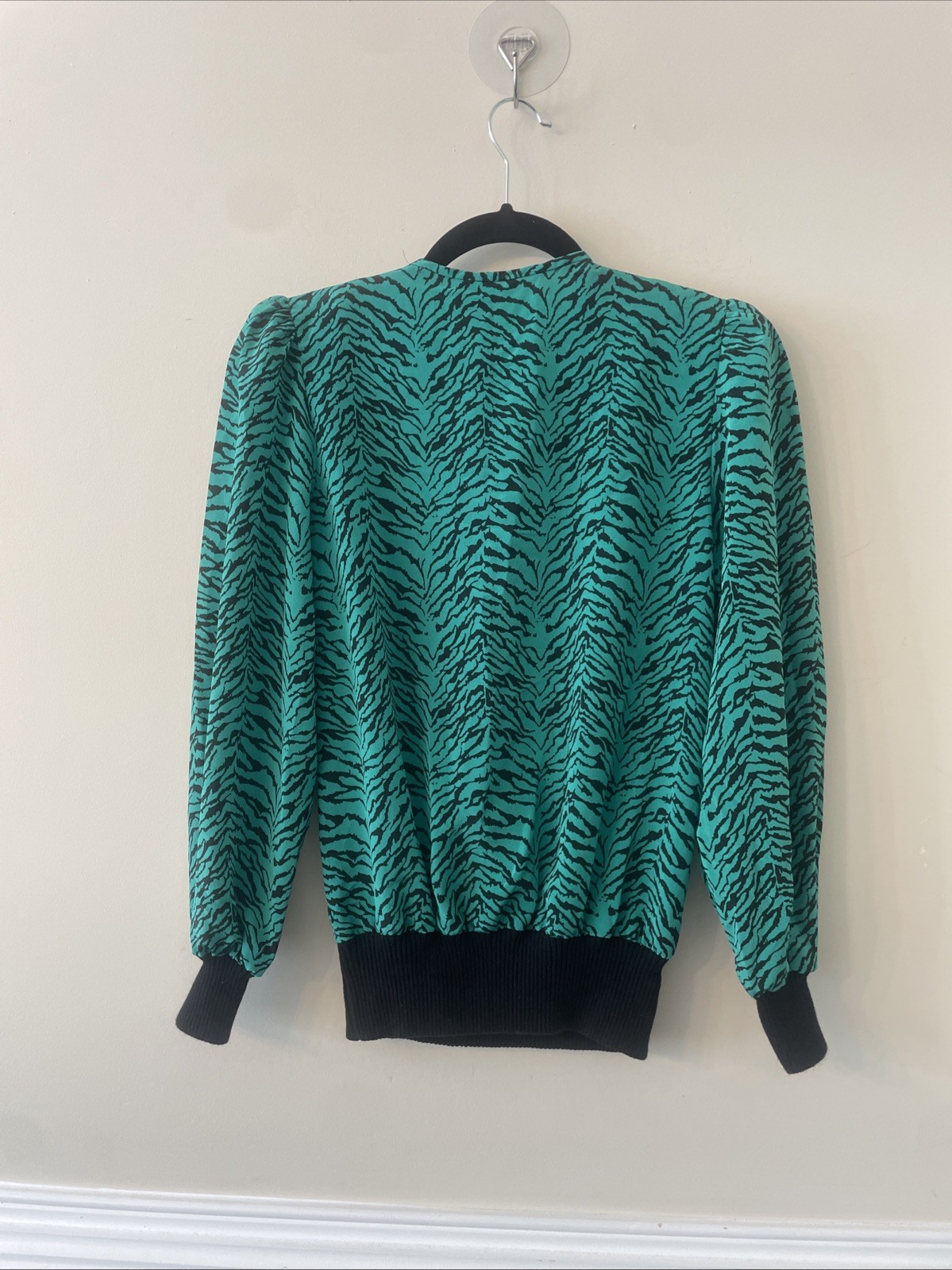 Taurus Vintage Ribbed Elastic Waist Blouse Size 4