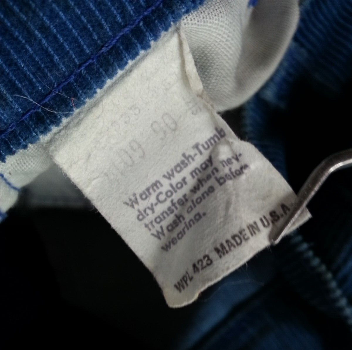 Vtg 1970s Levi Strauss Size 12 Regular Pants Waist 25 Length 30 Corduroy Blue