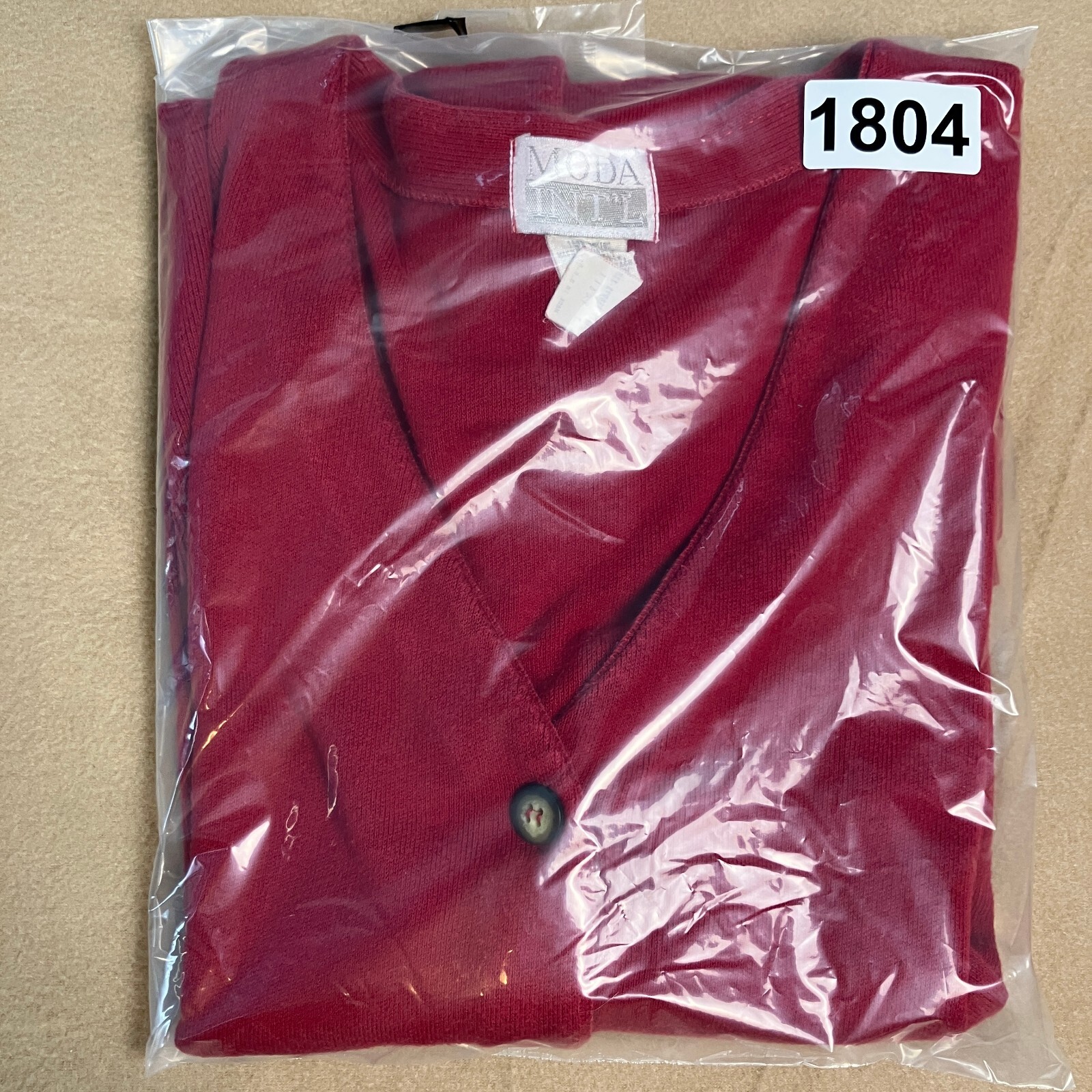 Vintage Moda Int’l Red Knit Vest Size S Made In USA 80s 90s