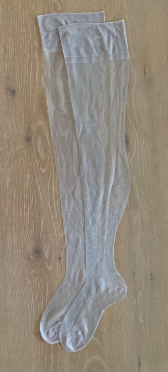Alberts First Quality Seamless Silvery Sparkle Stockings Reinforced Toe Sz 10