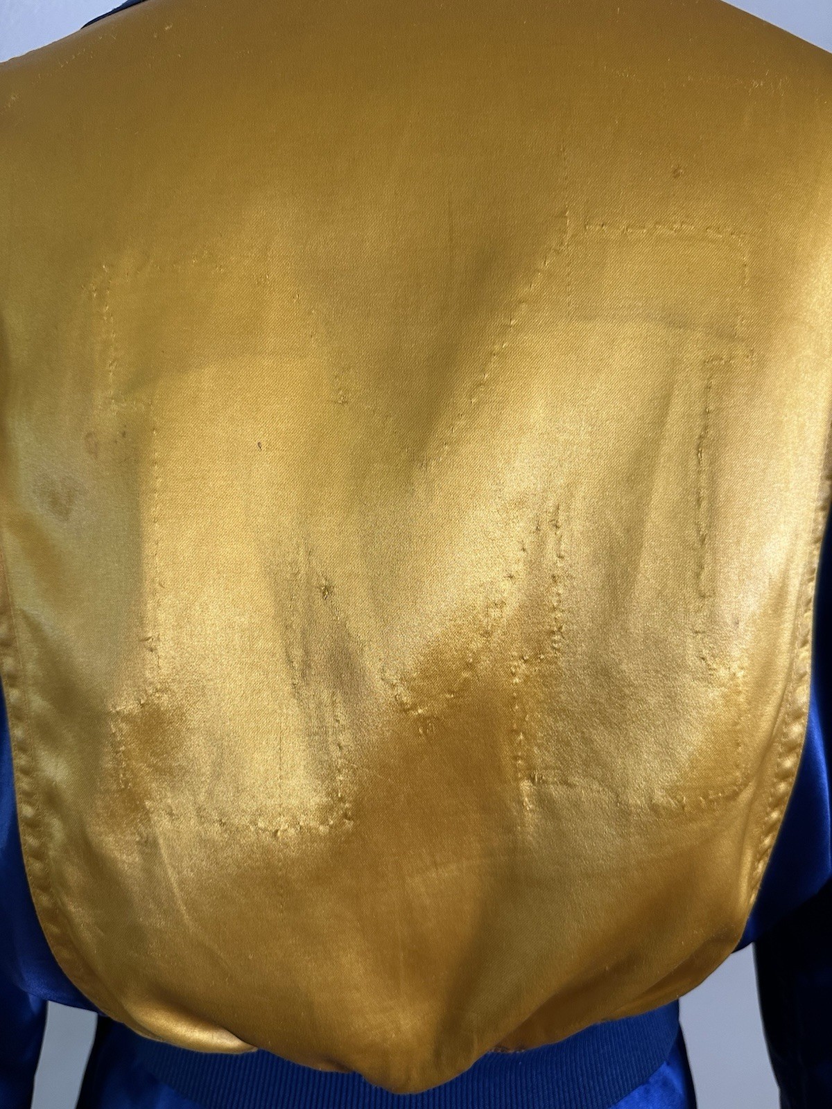 1930s Lowe & Campbell Blue Gold Satin Sportswear Set Western Ranchwear Rodeo