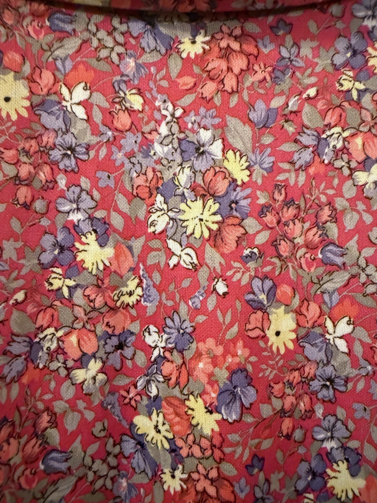 Vintage Womens 100% Polyester House Coat Robe Floral Zip Size C4 (2XL) Grandma