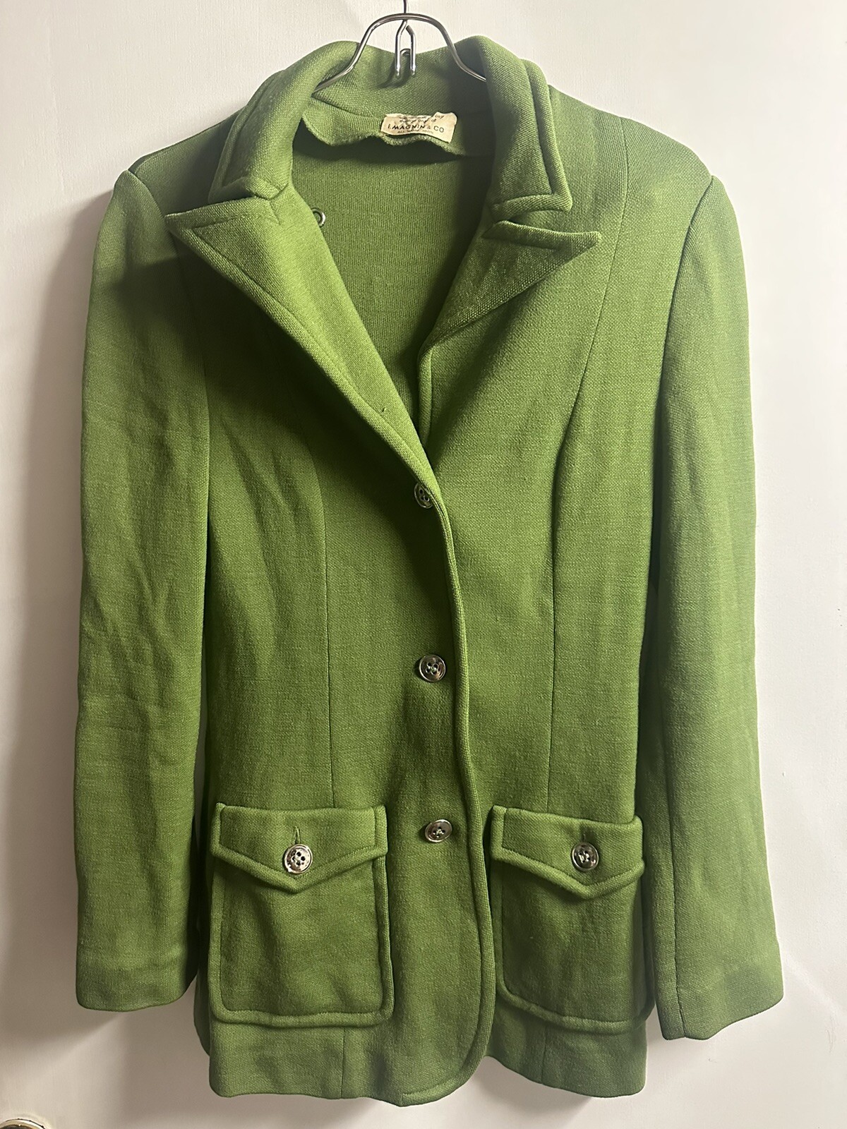 Vintage 50 60 Coat Jacket Knit Wool Marchesa di Grésy Italy Designer I Magnin