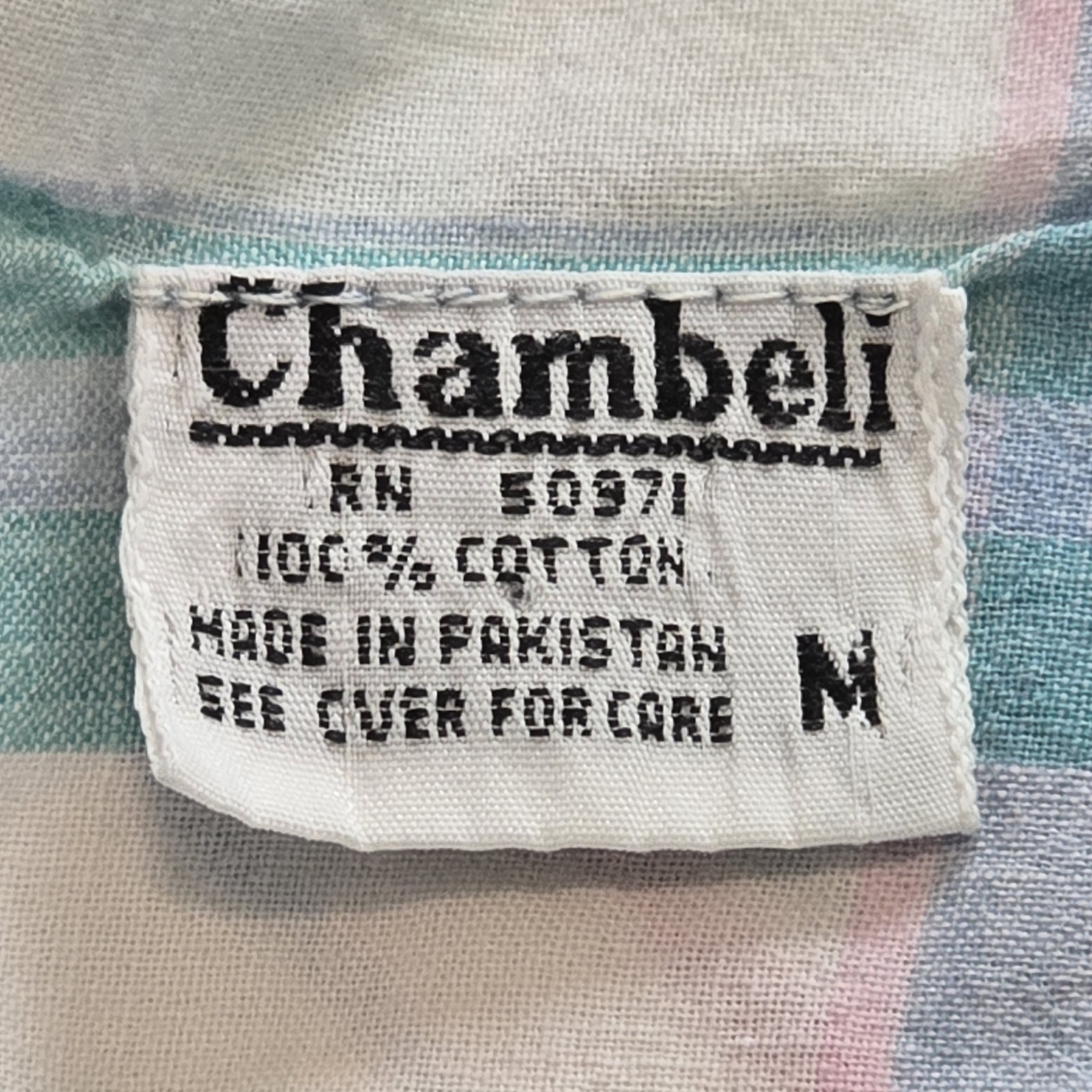 VTG Heavy Distress Chambeli Sz M Plaid Prarie Muumuu House Dress Pockets
