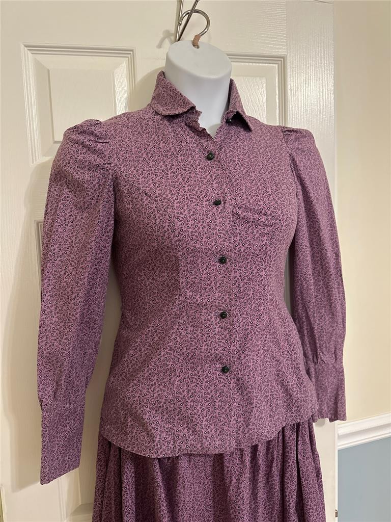 Aunt Abigail’s Attic Skirt/Shirt Women Med/Large Fit Flare Prairie Country 70s