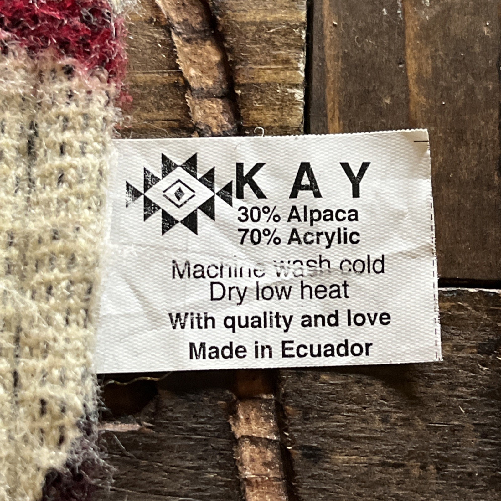 Alpaca Wool Hooded Native American Poncho OS Adult Southwestern Aztec Kay