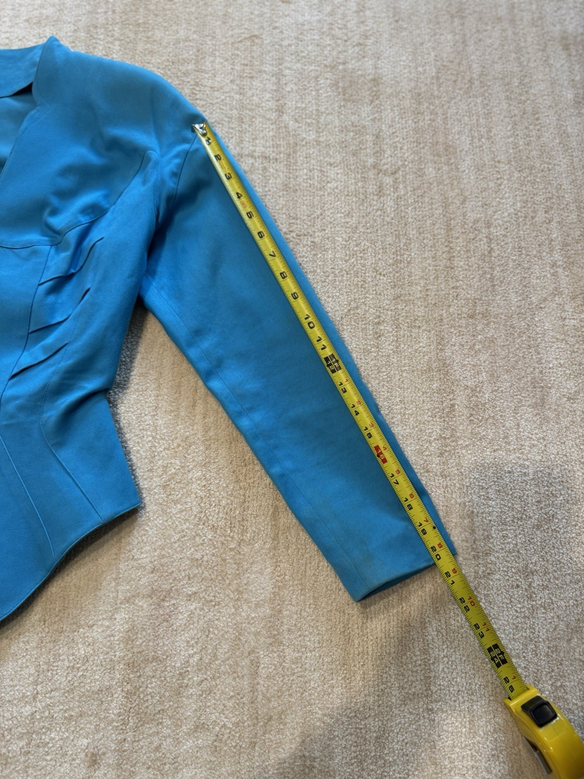 Vintage 1980’s Theirry Mugler Suit Blazer, Skirt Shark Snap Closure Peplum Waist