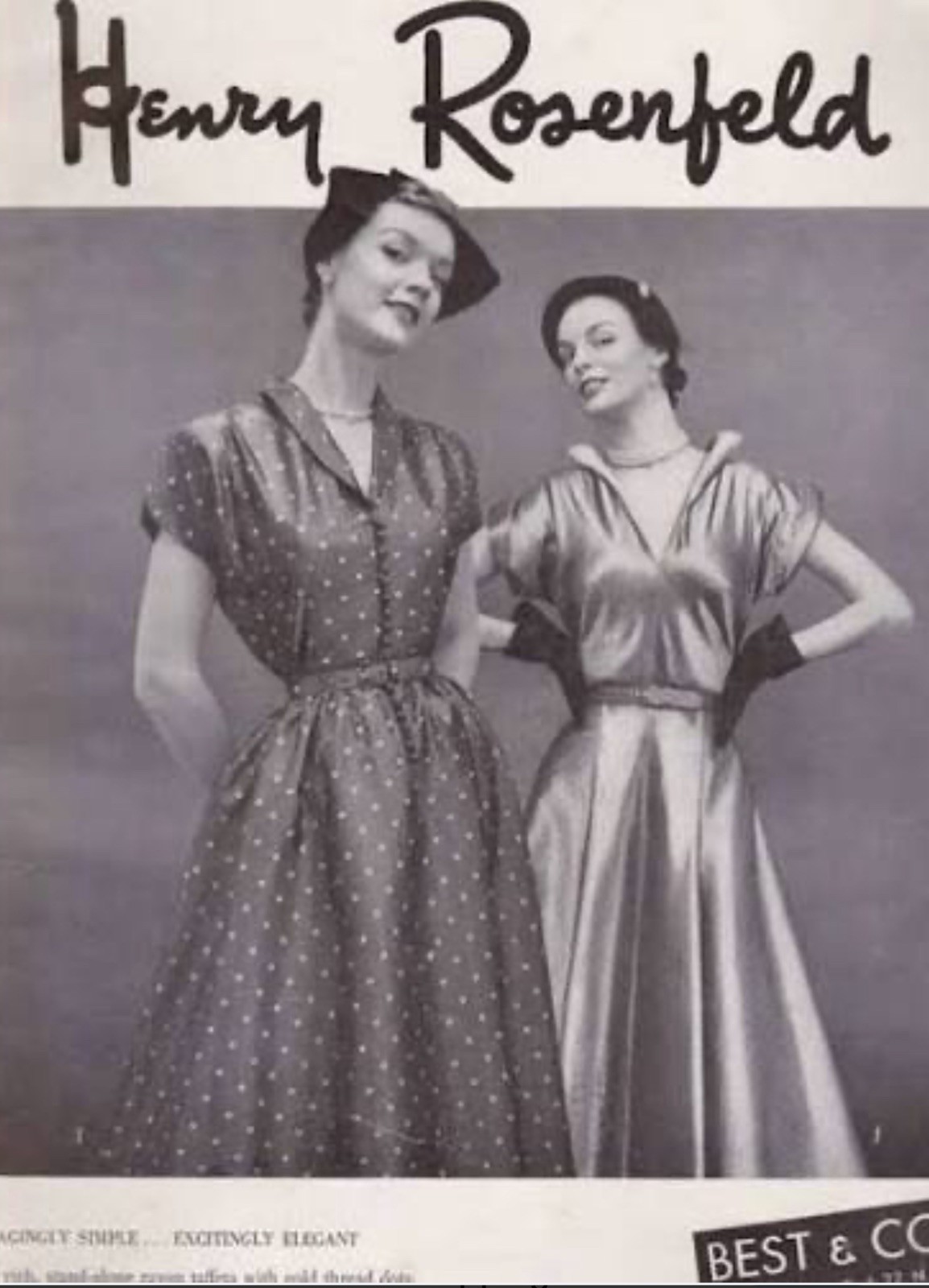 1950s Henry Rosenfeld Rhinestone Circle Party Dress Vintage Pinup Rockabilly