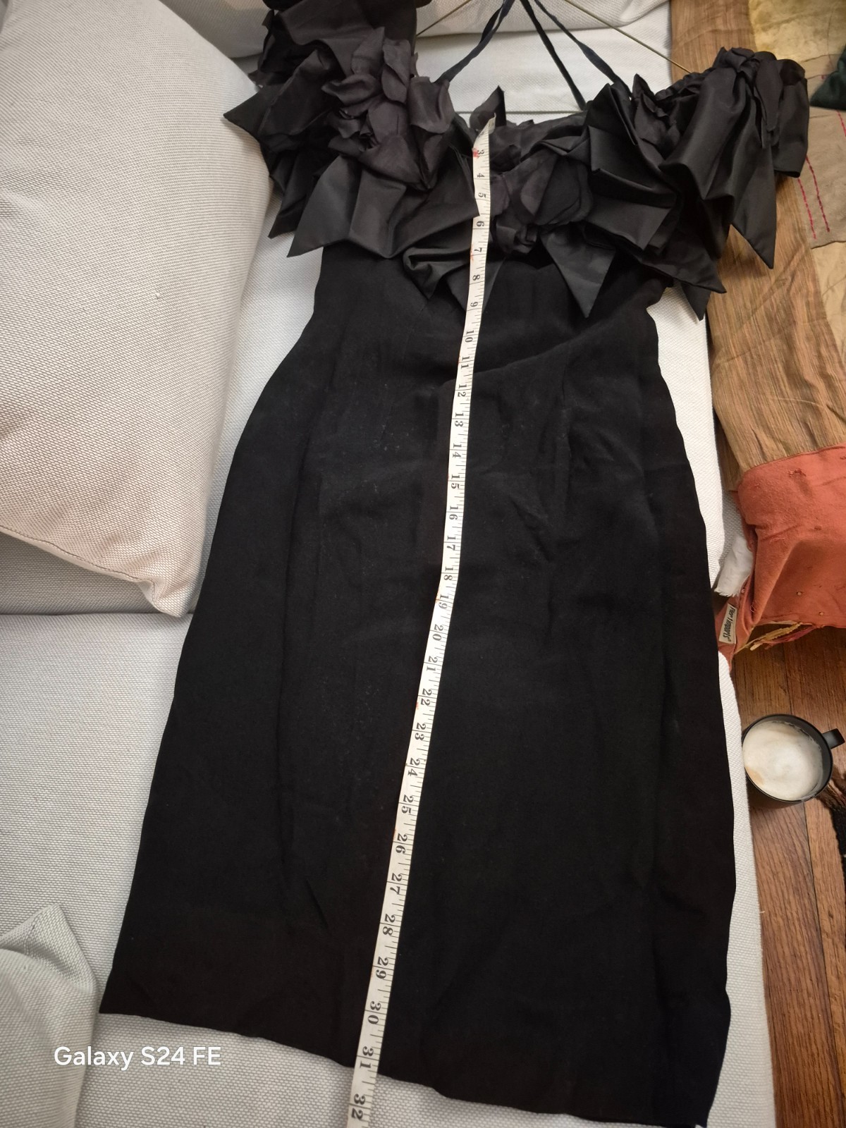 VTG 80s Victor Costa Bergdorf Goodman Black Rosette Bow Dress Size 2