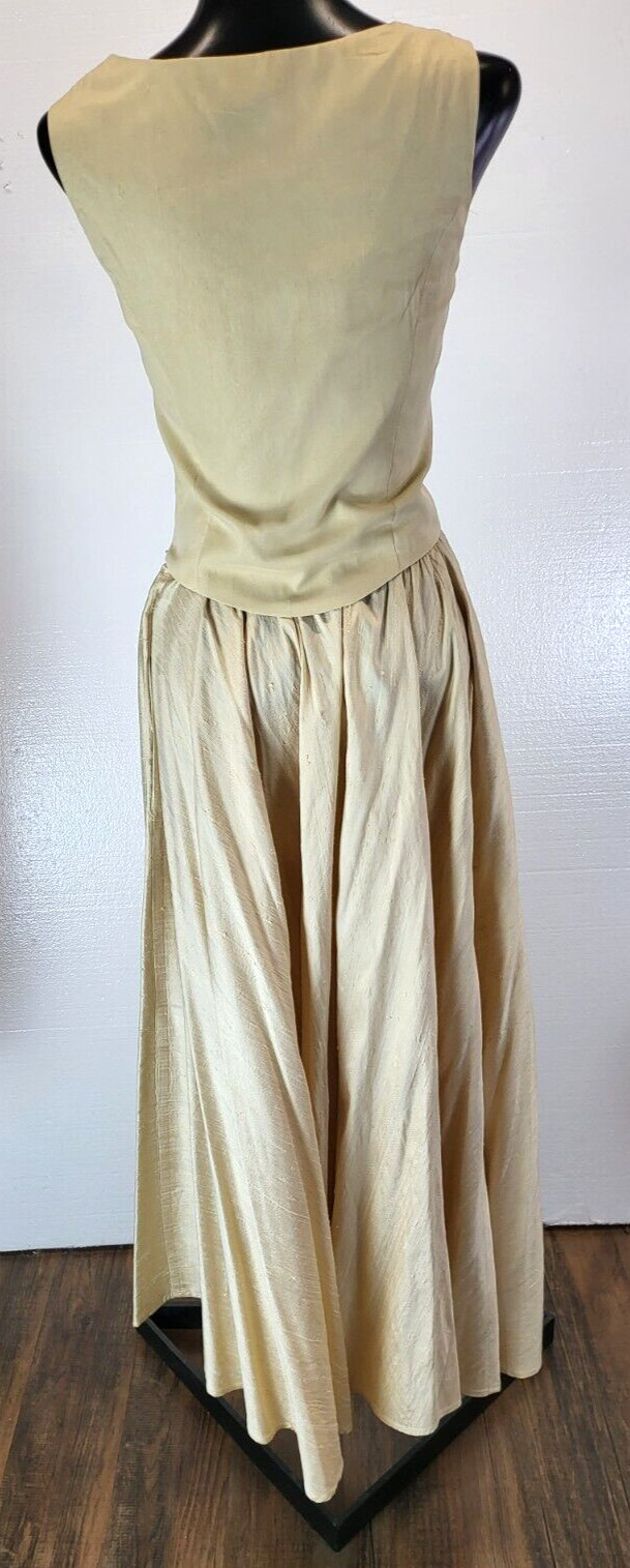 VTG Bonnie Strauss Corset Top and Silk Skirt floral Renaissance Theater Fairy