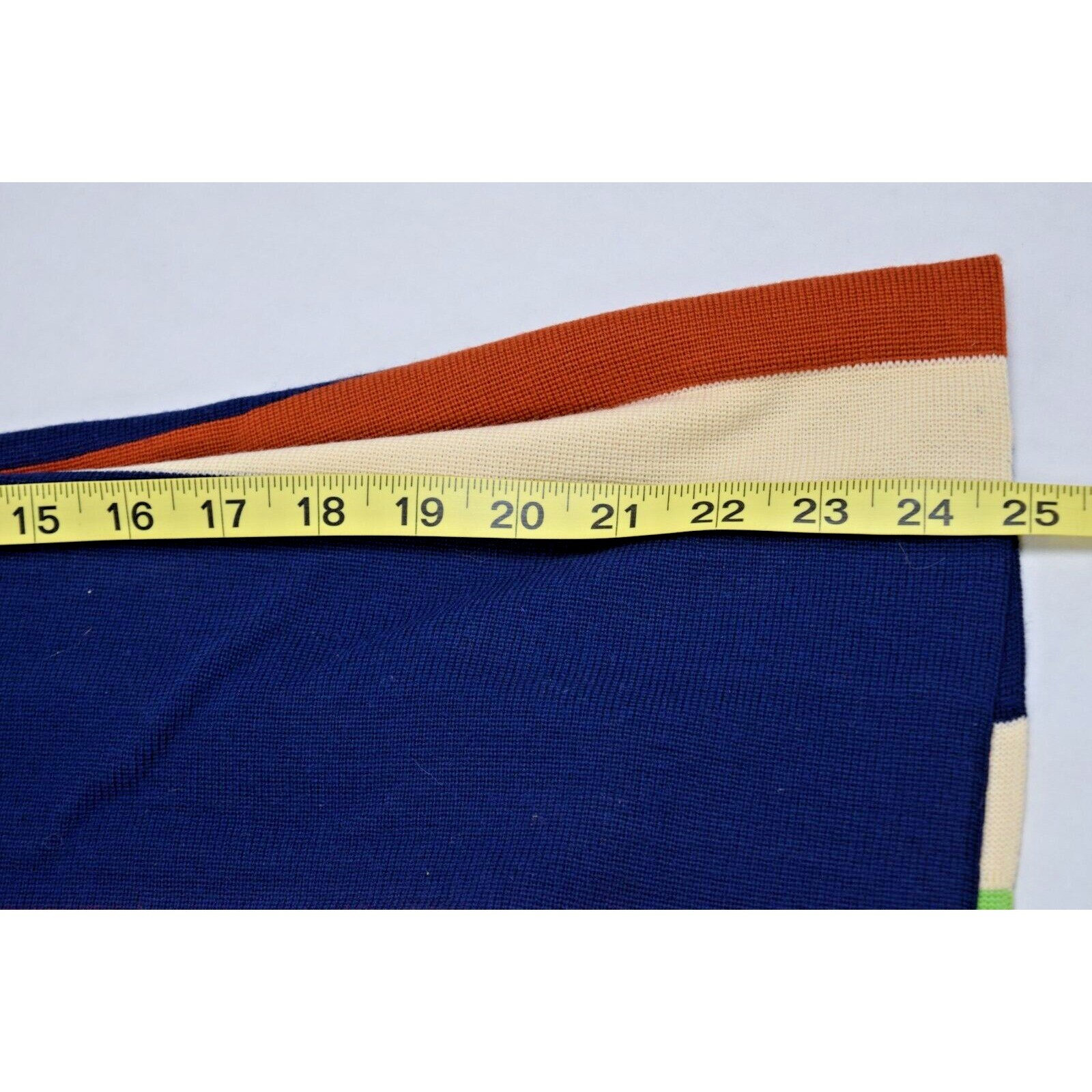 Vintage Skirt Top Set St Andrews Size S/M 60s Blue Multicolor Pleats Thick Wool