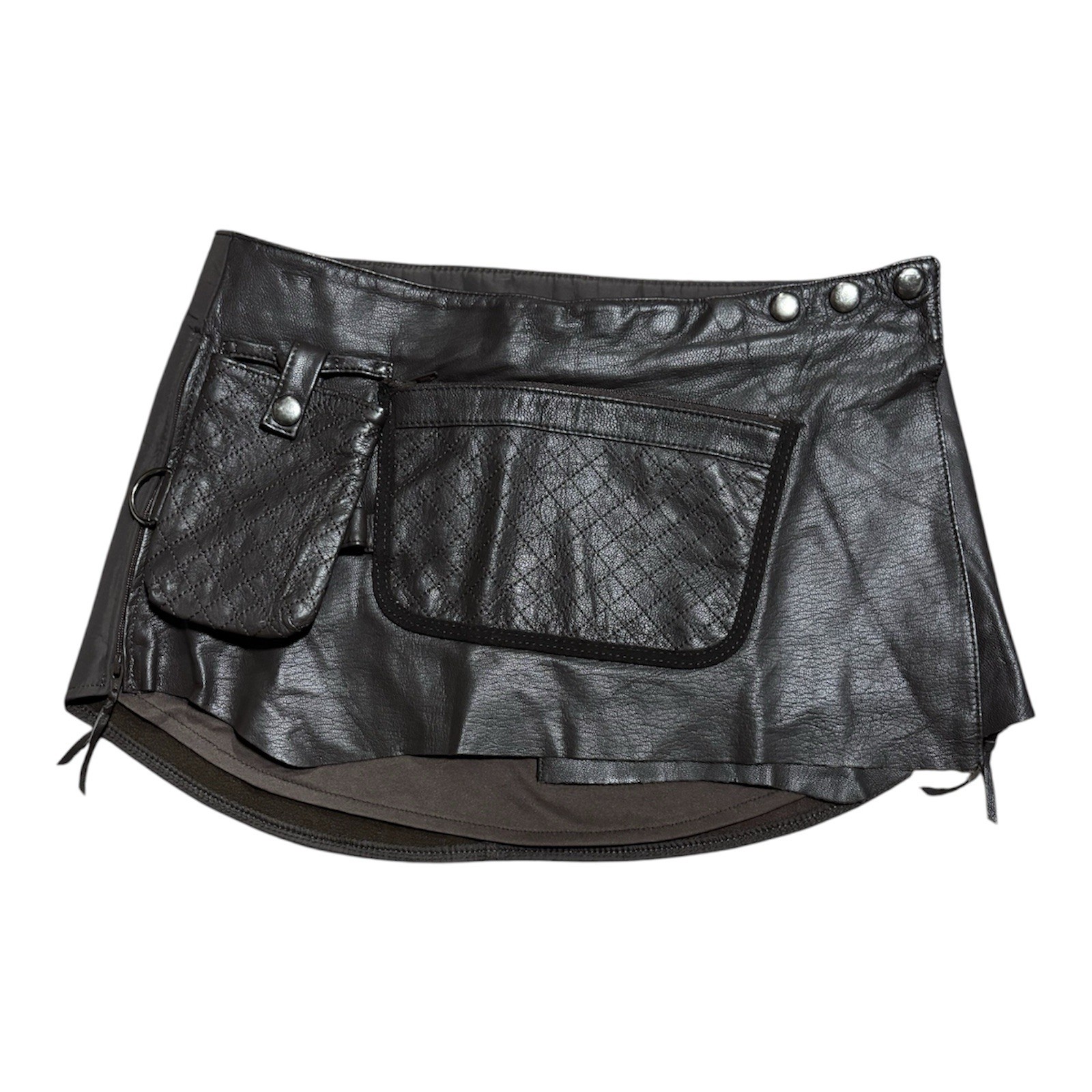 Falchi New York Chocolate Brown Leather Skirt (Vintage) PLEASE READ Discrip